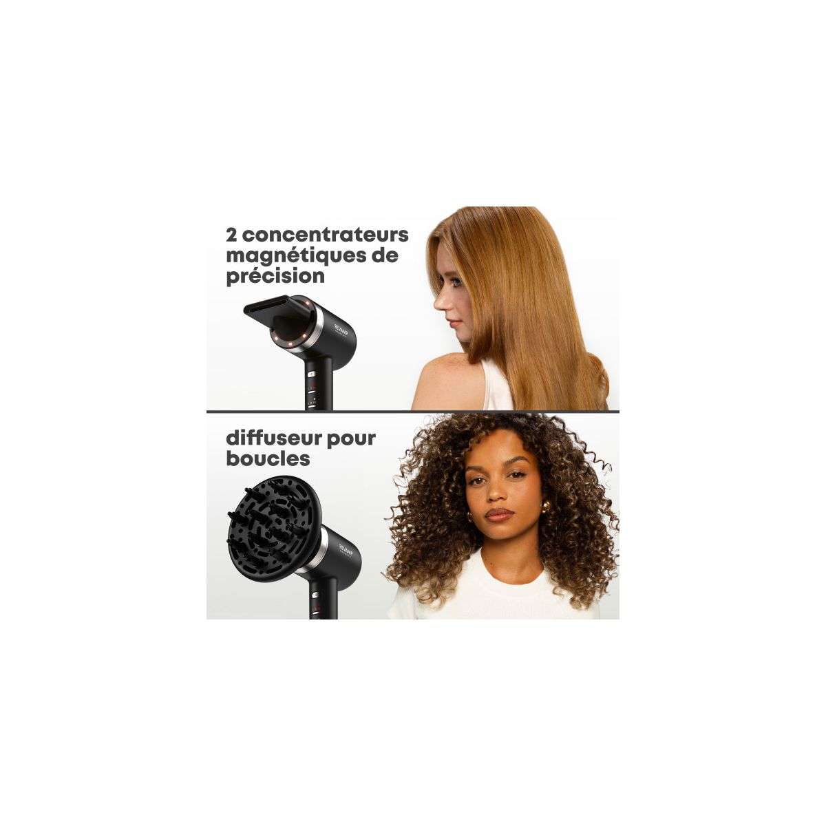 Sèche cheveux professionnel Infrarouge Tri-Care DR-7250-EU noir, REVAMP