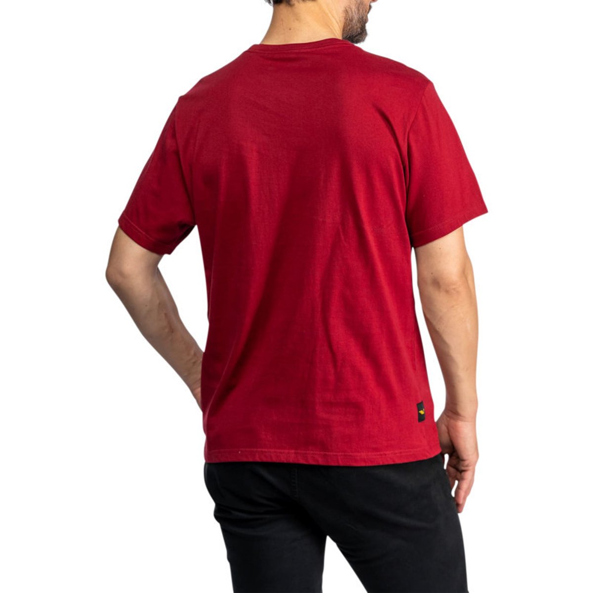 T-shirt en coton rouge avec un grand imprimé pourvu d'une coupe droite rouge, DAYTONA