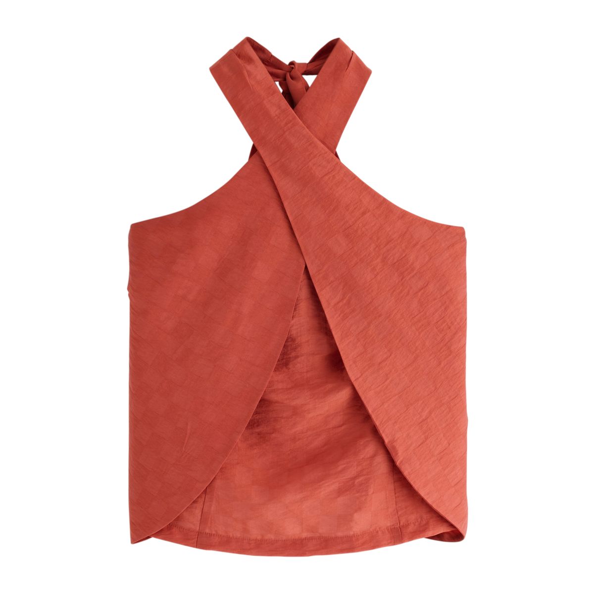 Haut dos nu à damier jacquard rouge rouille, NEXT