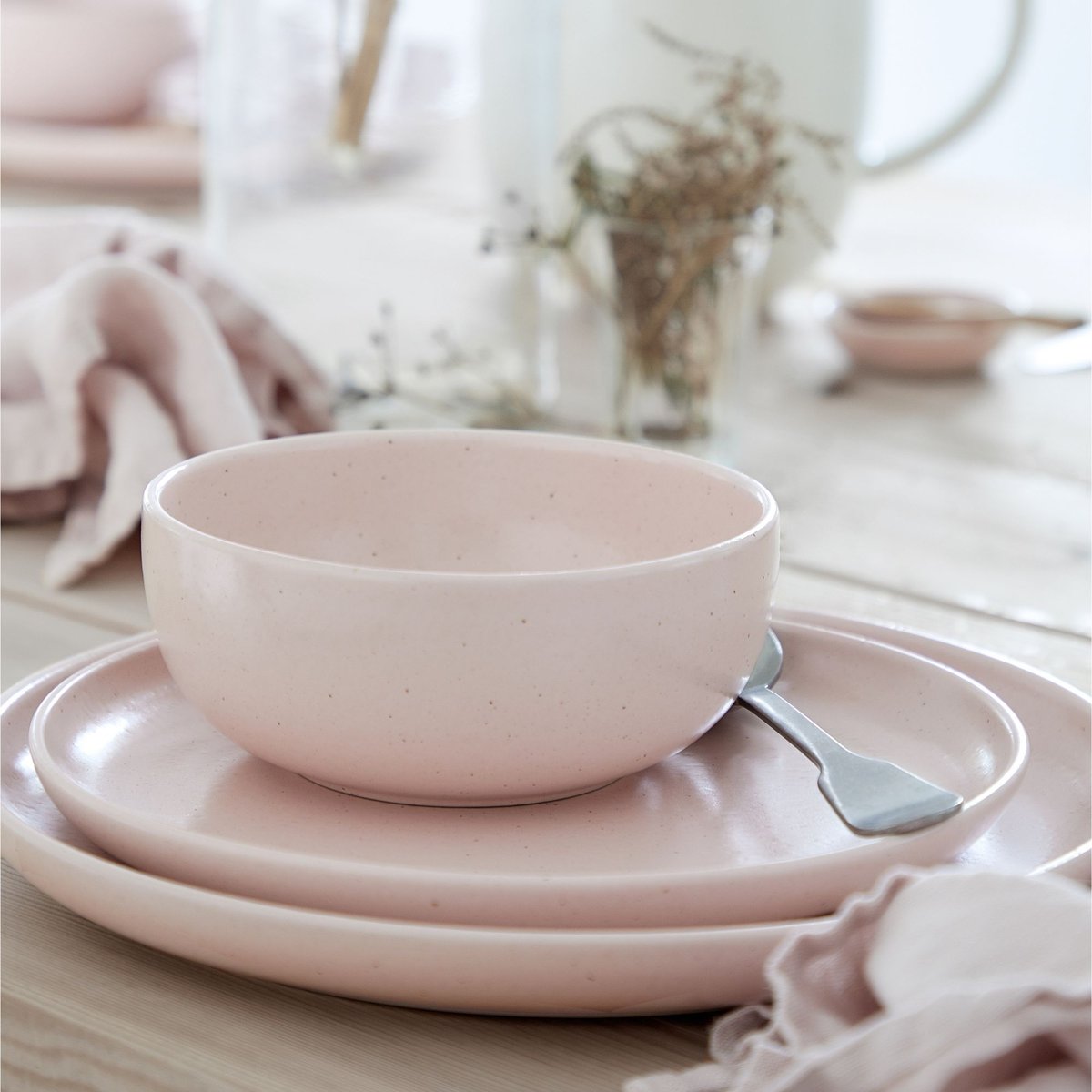 Set Table 30 Pièces avec Tasse Pacifica by Casafina marshmallow pink, COSTA NOVA