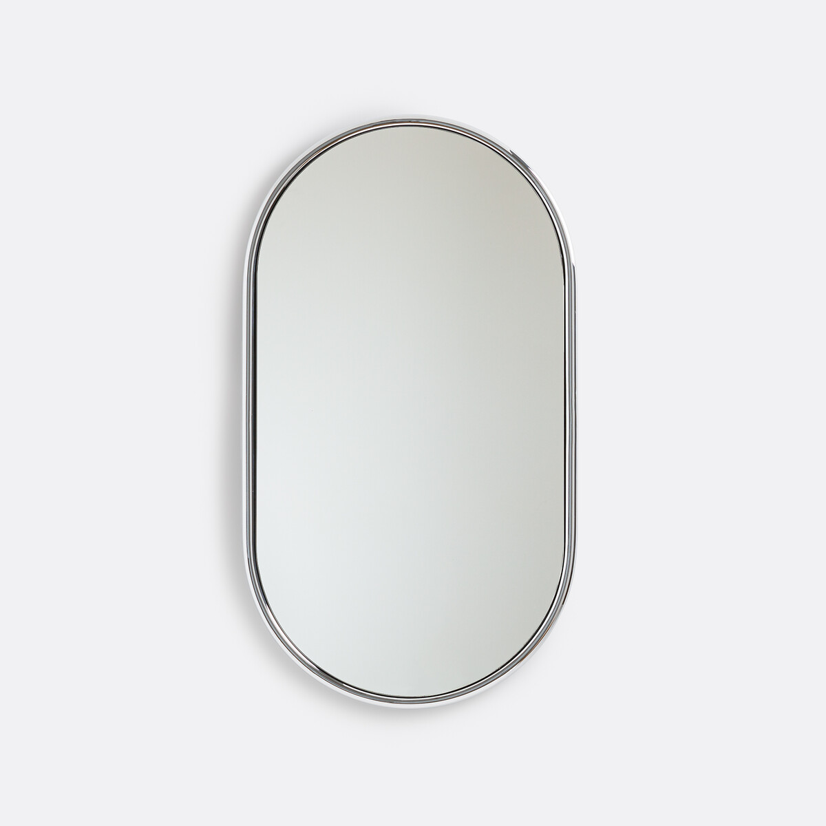 Miroir ovale en fer chromé, Eloka chrome, LA REDOUTE INTERIEURS