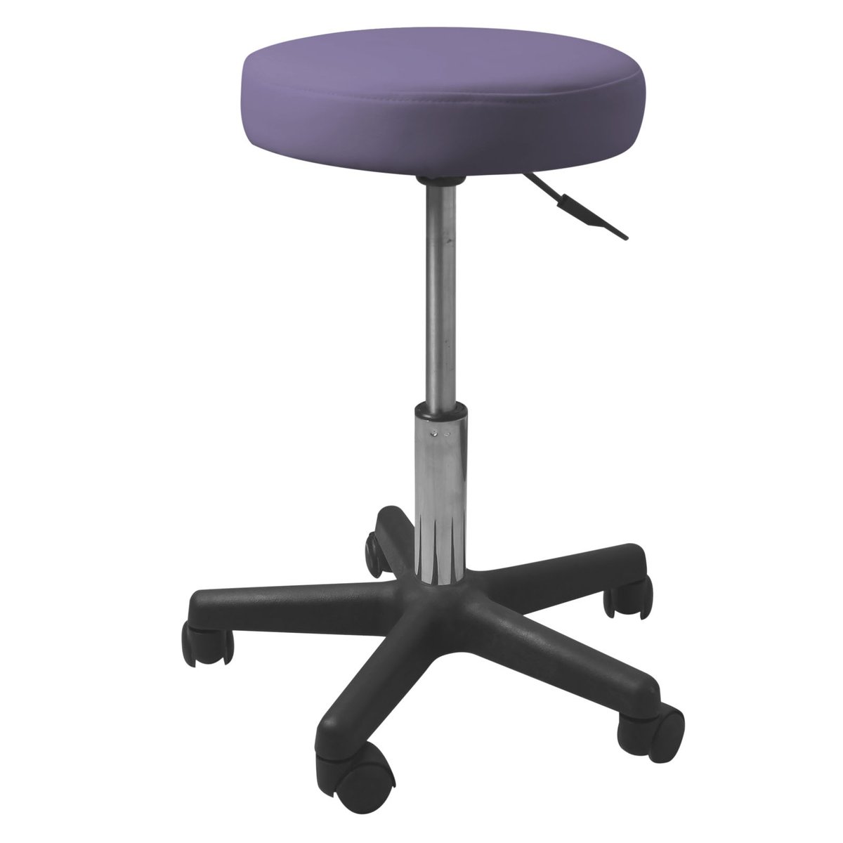 Tabouret rond à roulettes rose pastel, VIVEZEN