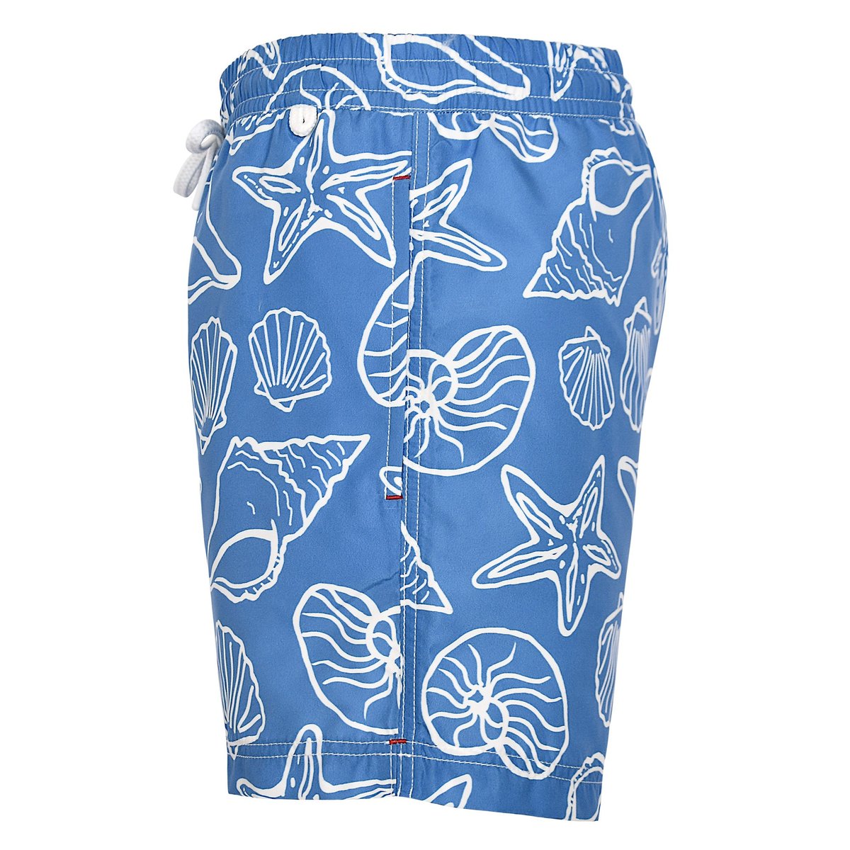 short de bain Montauk 2668 white seashell bleu, LES LOULOUS DE LA PLAGE