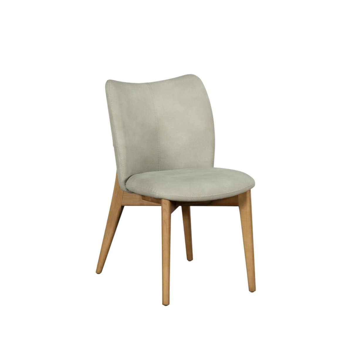 Chaise salle à manger grise à structure bois (lot de 2) TREVI gris clair, PIER IMPORT