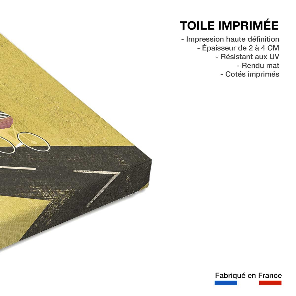 Tableau vélos cycling home toile imprimée, HEXOA