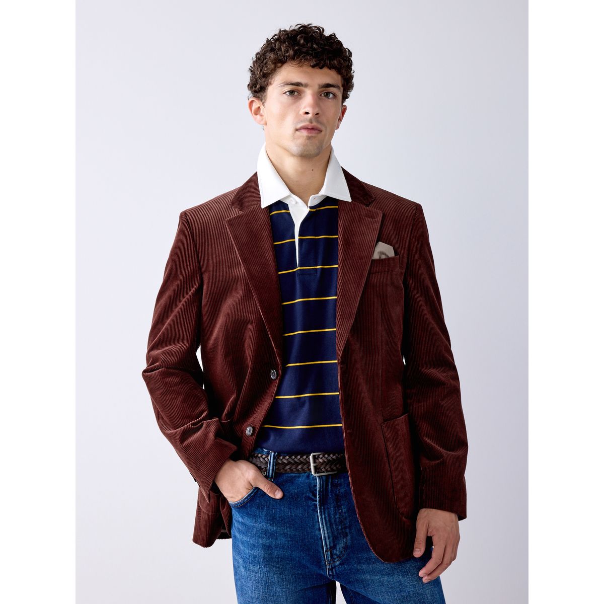 Blazer habillé en velours côtelé rouge bordeaux, NEXT