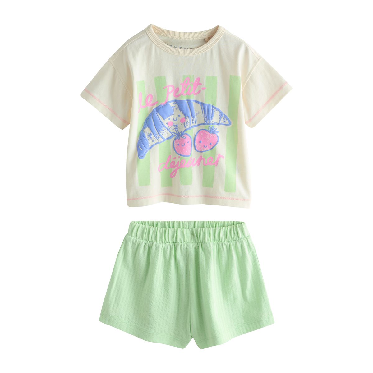 Pyjama short, lot de 3 rose/blanc, NEXT