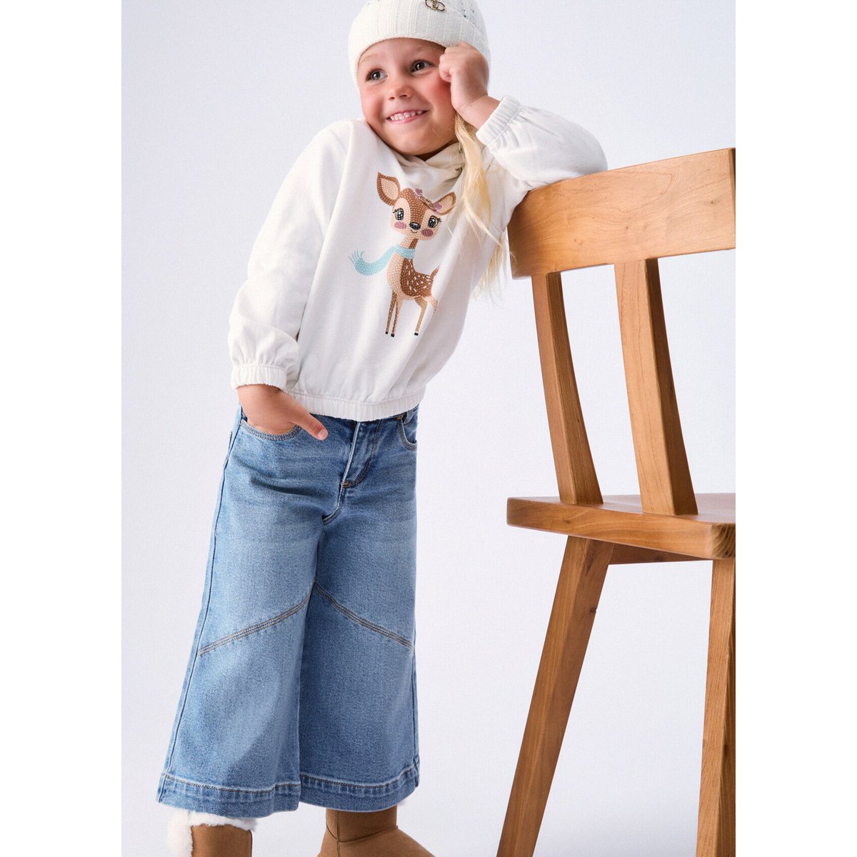 Jeans à jambe large denim bleu, LIU JO