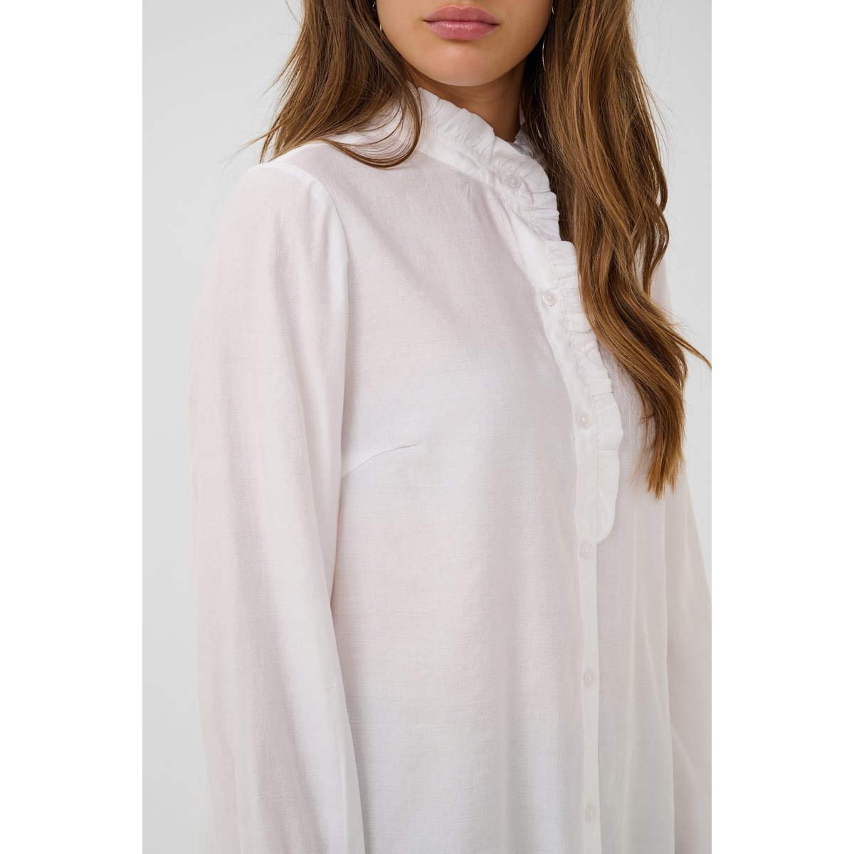 Chemise à manches longues blanc snow white, CREAM