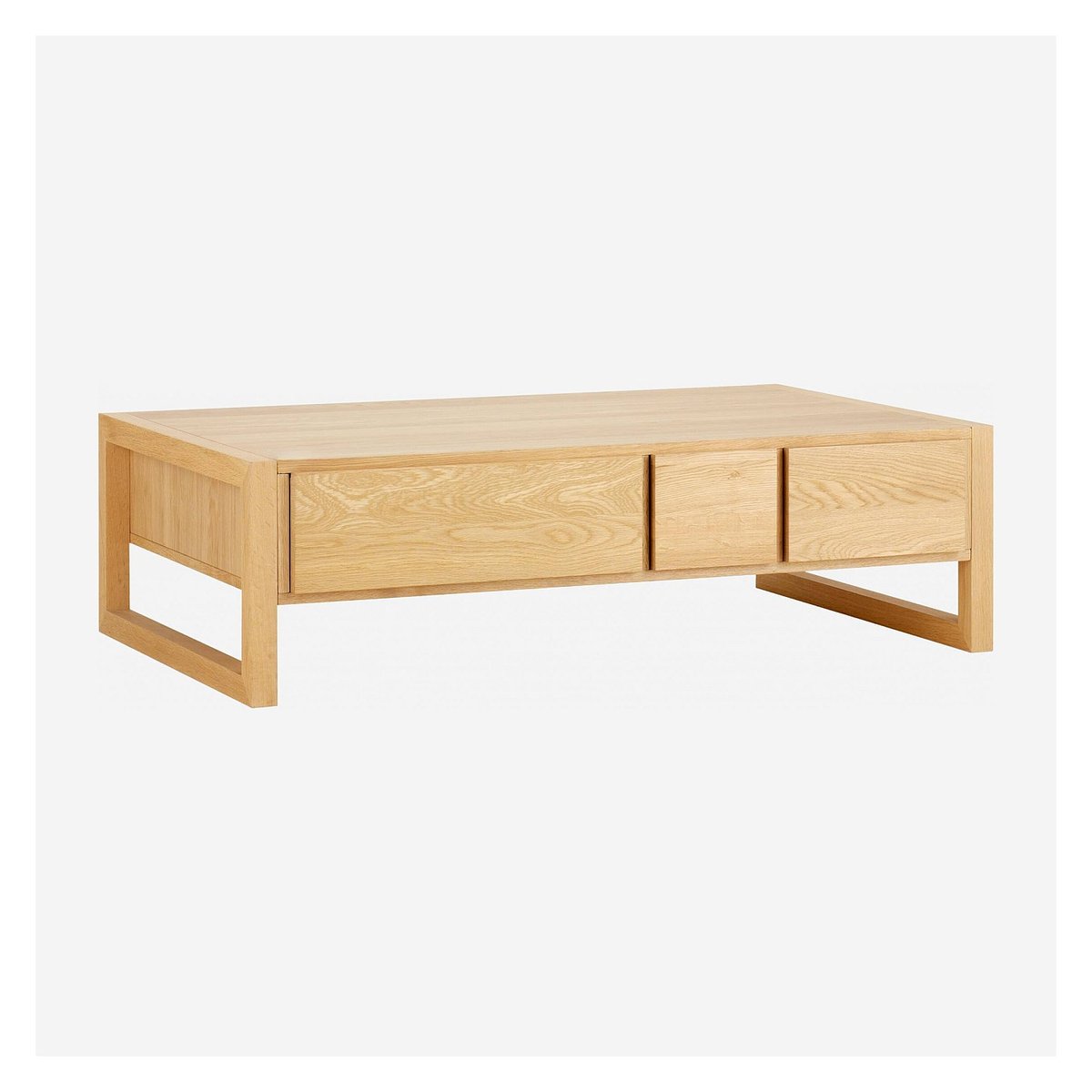 Table basse bois HANITA naturel clair, HABITAT