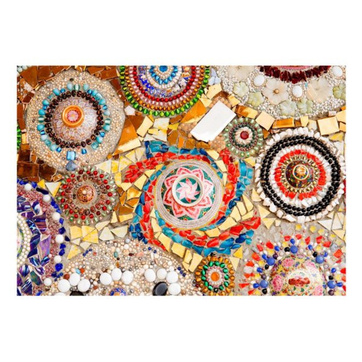 Papier peint intissé panoramique Moroccan Mosaic multicouleur, EDEN