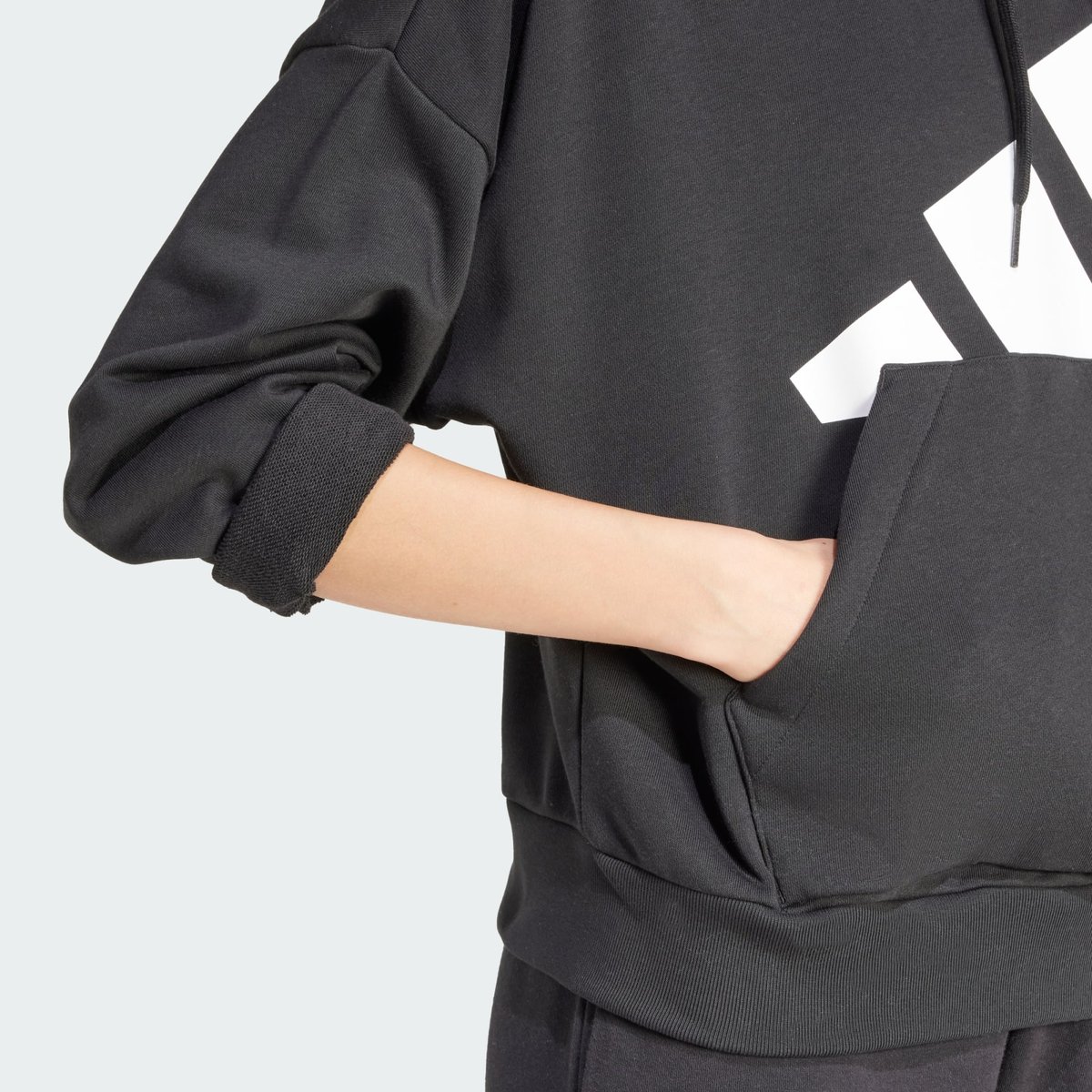 Sweat-Shirt À Capuche Ample French Terry Gros Logo Essentials Sweat-Shirt À Capuche Ample French Terry Gros Logo Essentials black / white, ADIDAS SPORTSWEAR
