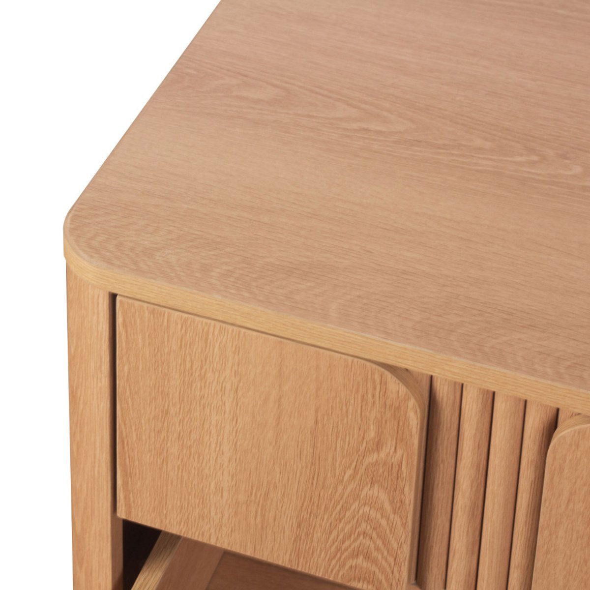 Table de chevet 2 tiroirs en bois- NOA bois clair, DRAWER