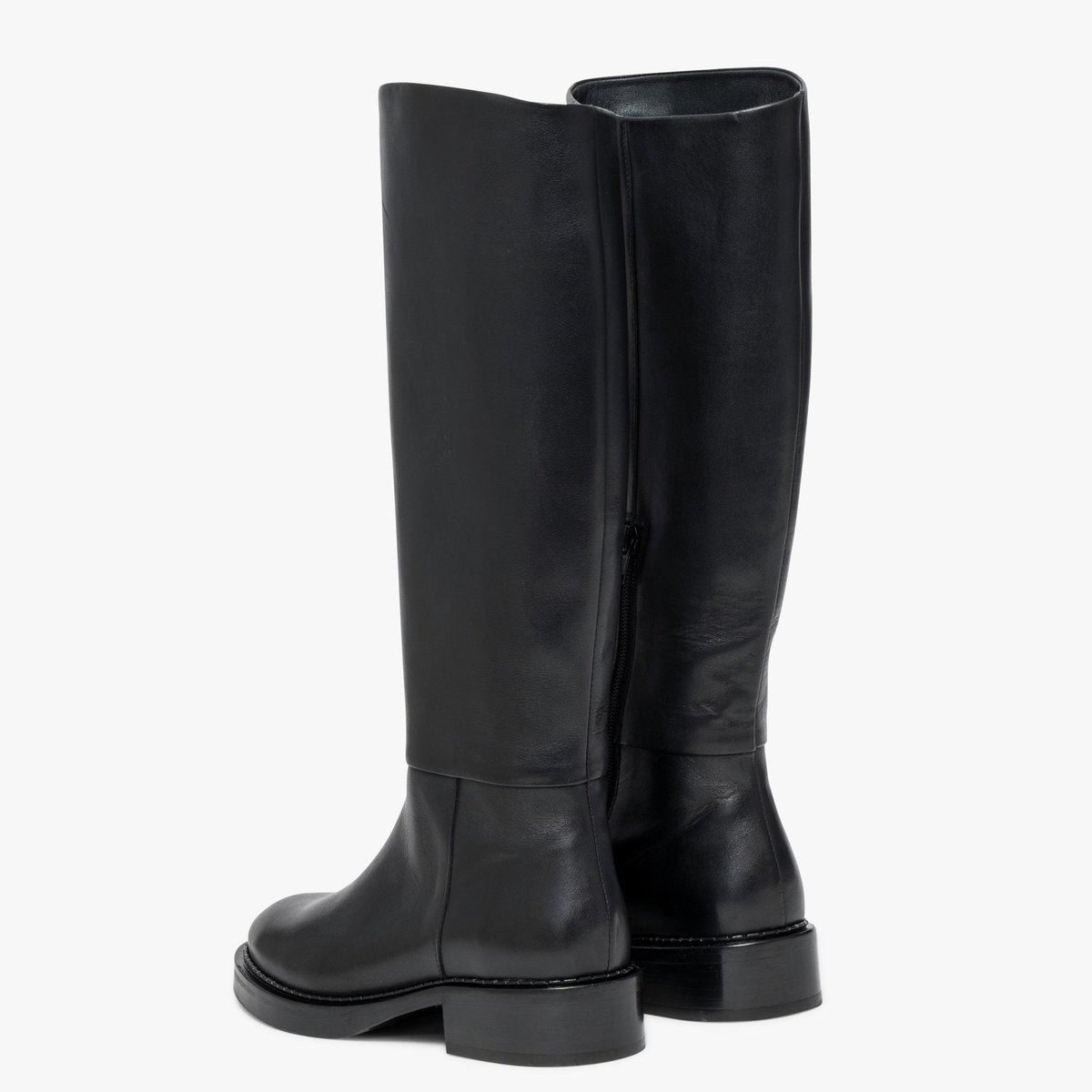 Botte Plate en cuir VALIA noir, BOCAGE