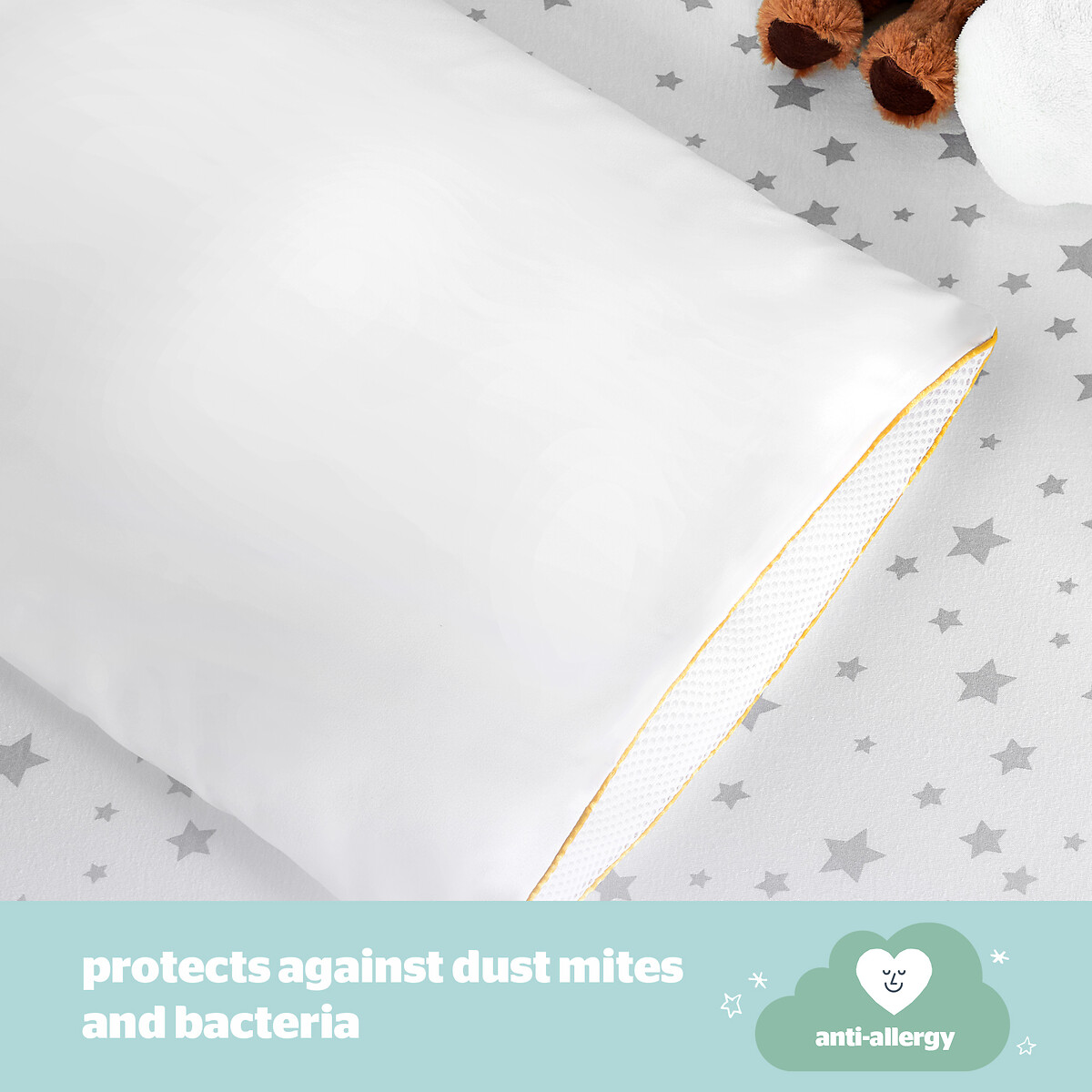 Safe Nights Breathable Cot Bed Pillow white, SILENTNIGHT