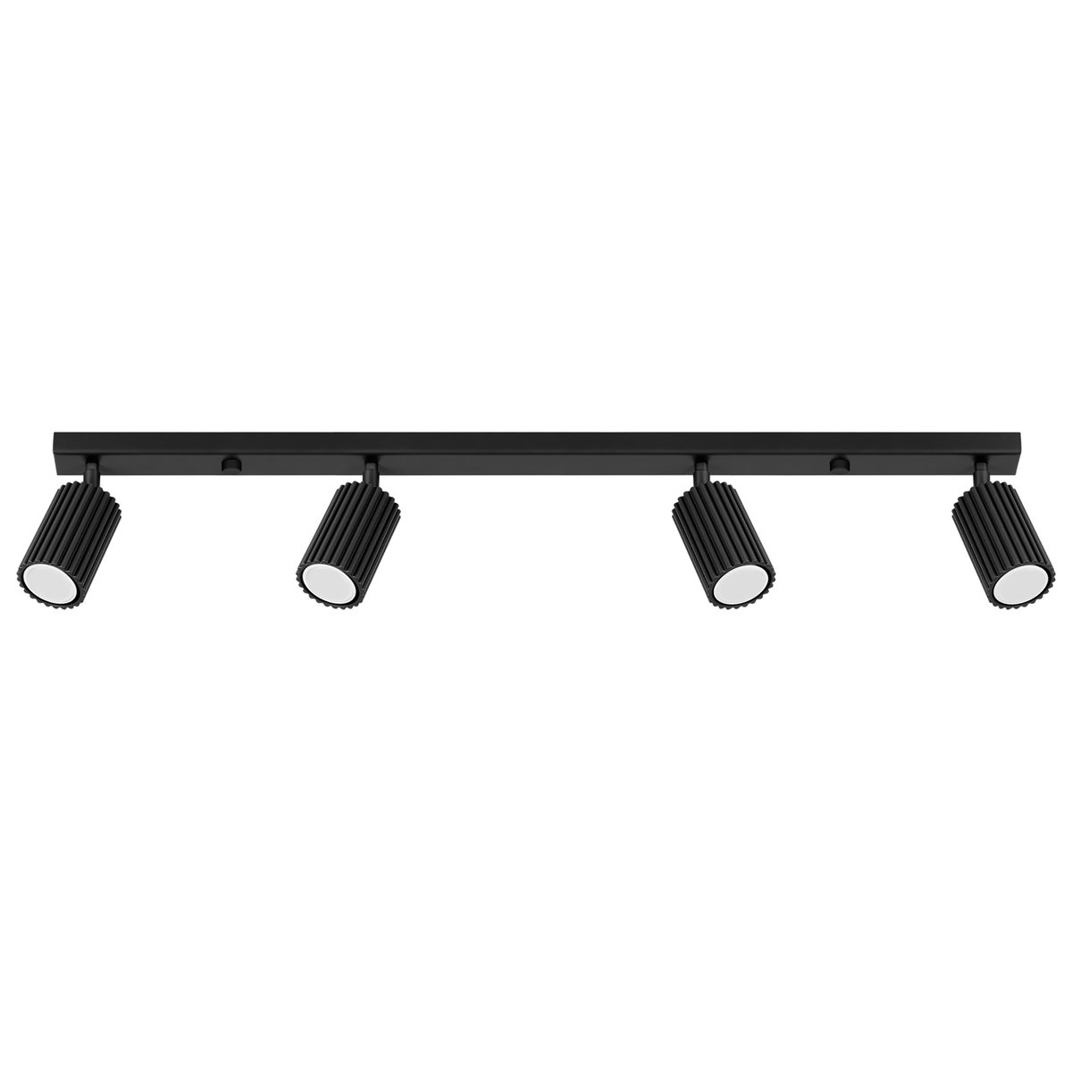 Plafonnier Aluminium Noir GU10 4 Karbon Line noir, EDEN