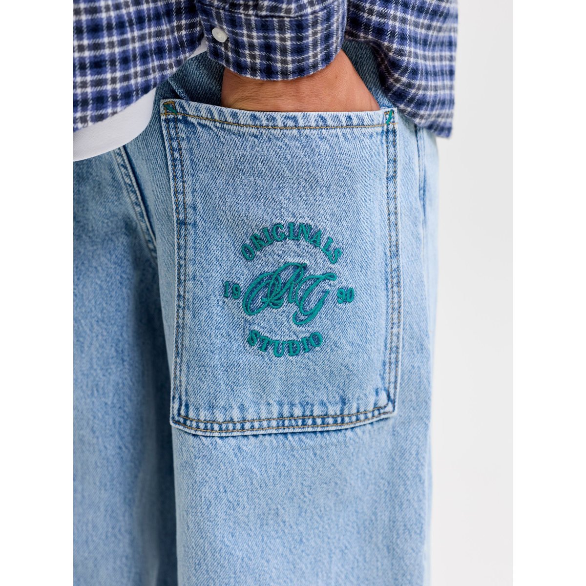 Jean À Coupe Wide blue denim, JACK & JONES JUNIOR