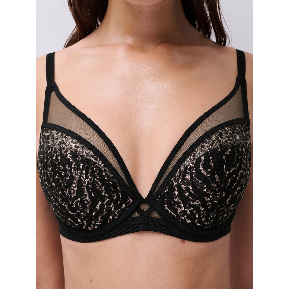 Soutien-gorge coques plongeant ELECTRA fierce leo, CHANTELLE PULP