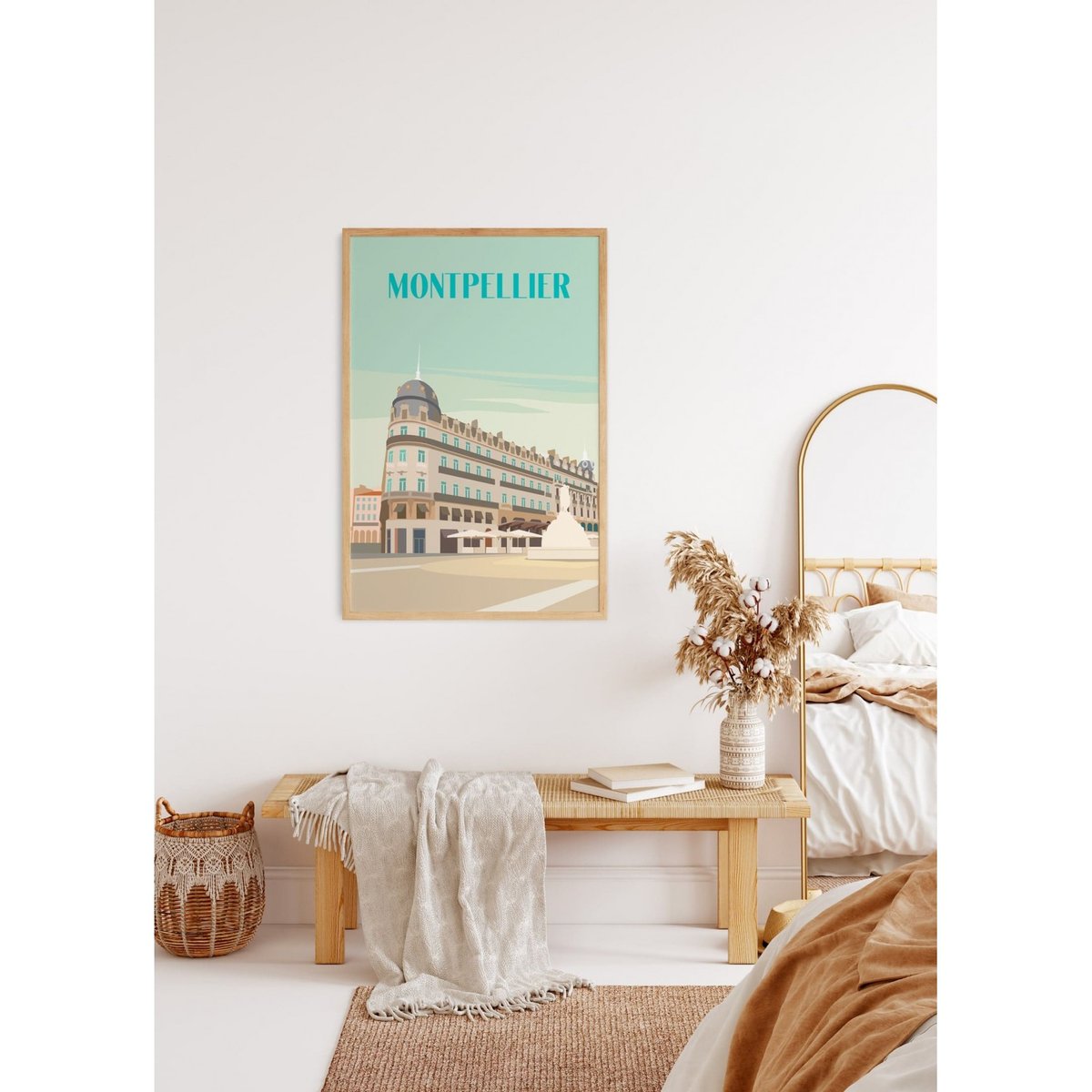 Affiche ville Montpellier 2 blanc, L'AFFICHERIE