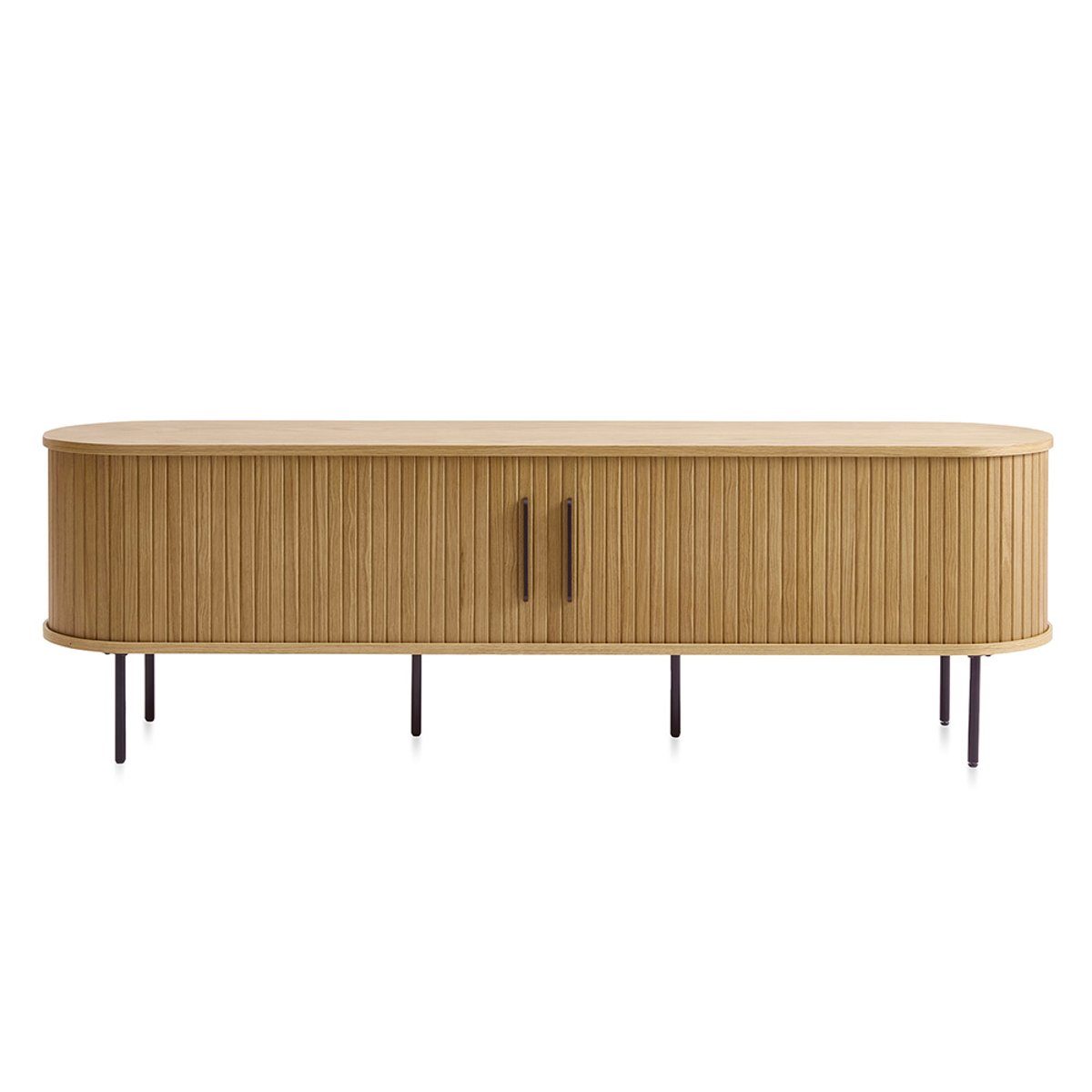 Meuble bas 2 portes 180 cm - Bois naturel - ALBA marron, MAISON AUBERTIN