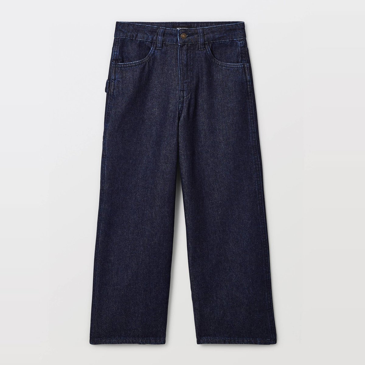 Jean cargo taille élastiquée contenant du coton blue denim, MONOPRIX