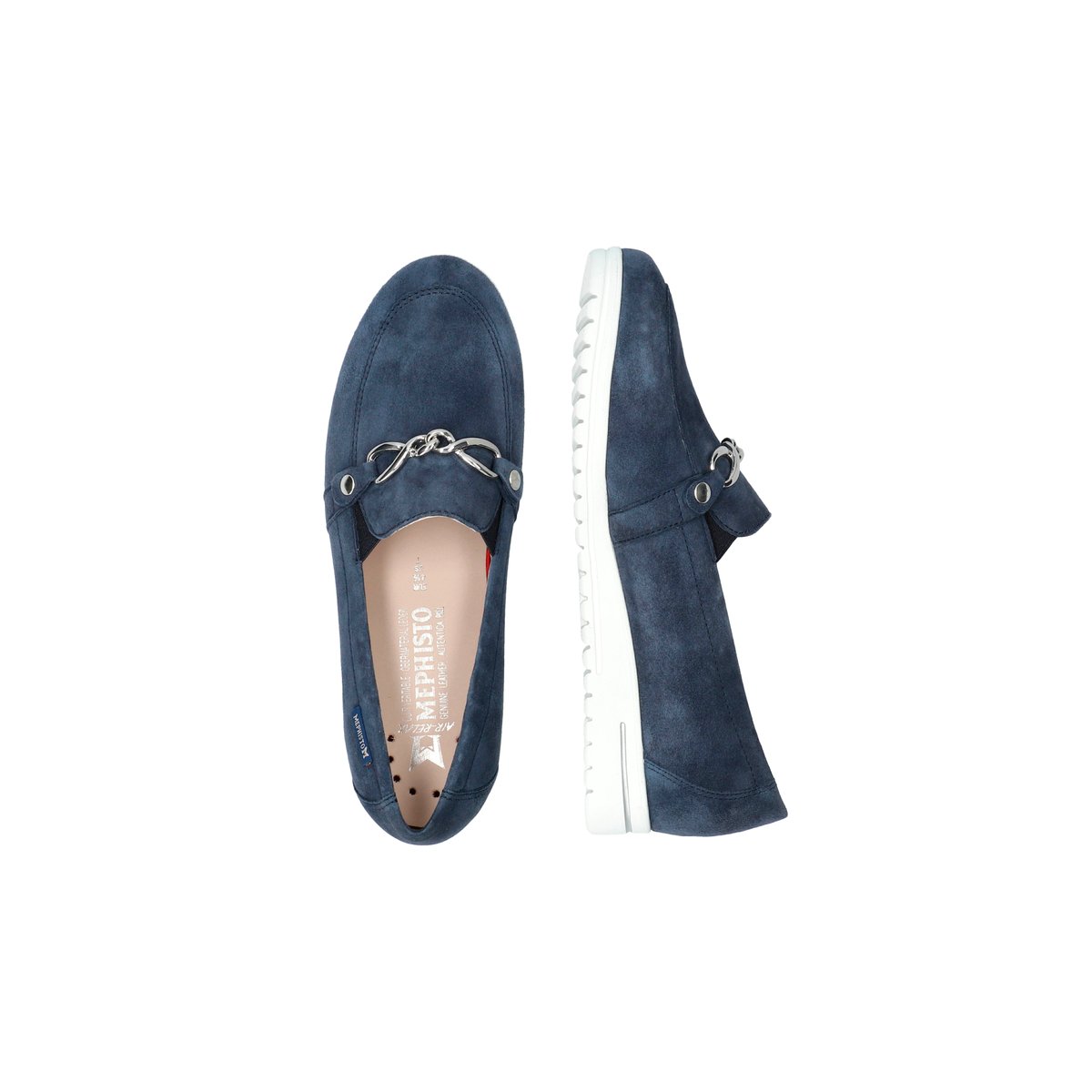 Mocassins en cuir JULIANA bleu p5139, MEPHISTO