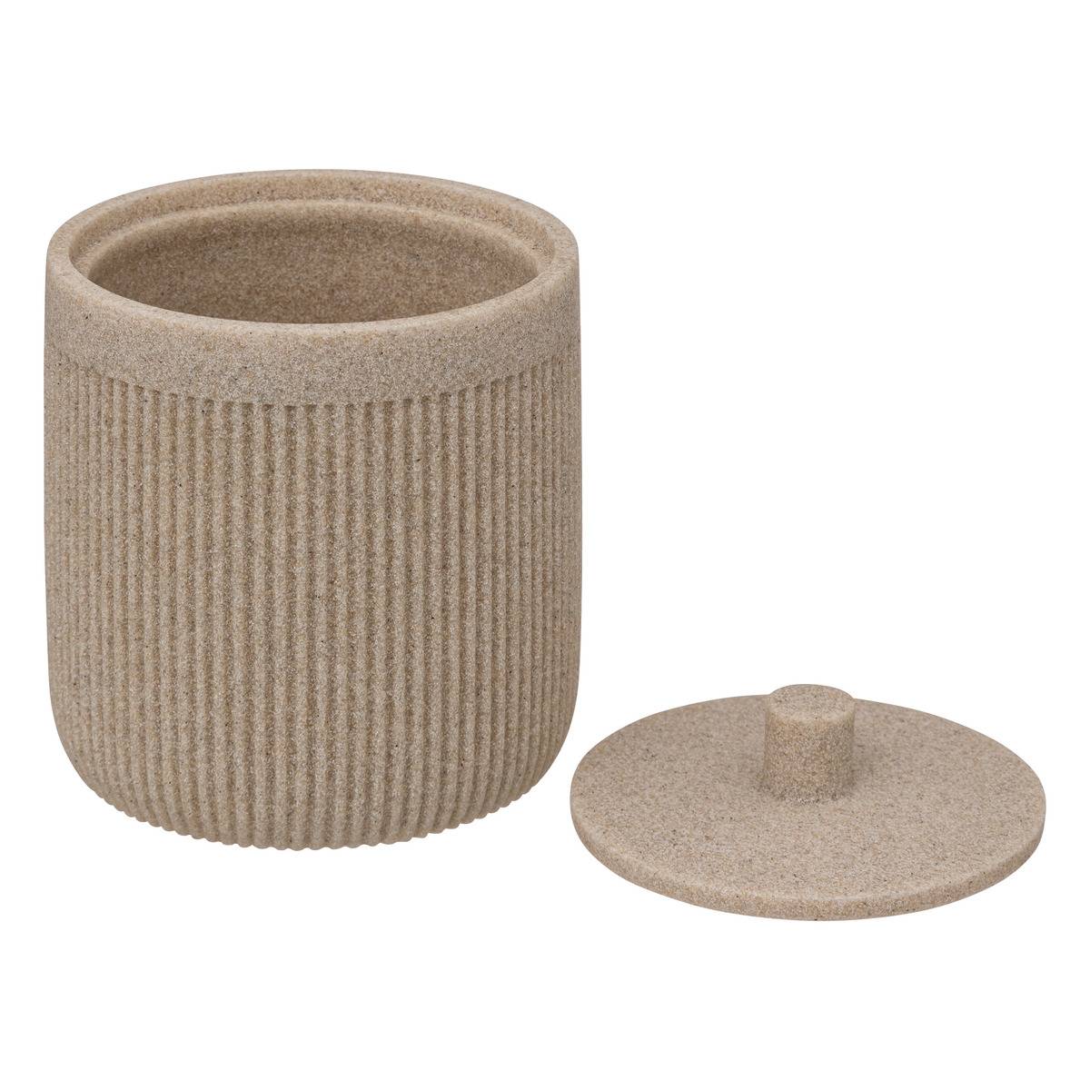 Pot à cotons design lin ONYX sable, 5FIVE SIMPLY SMART