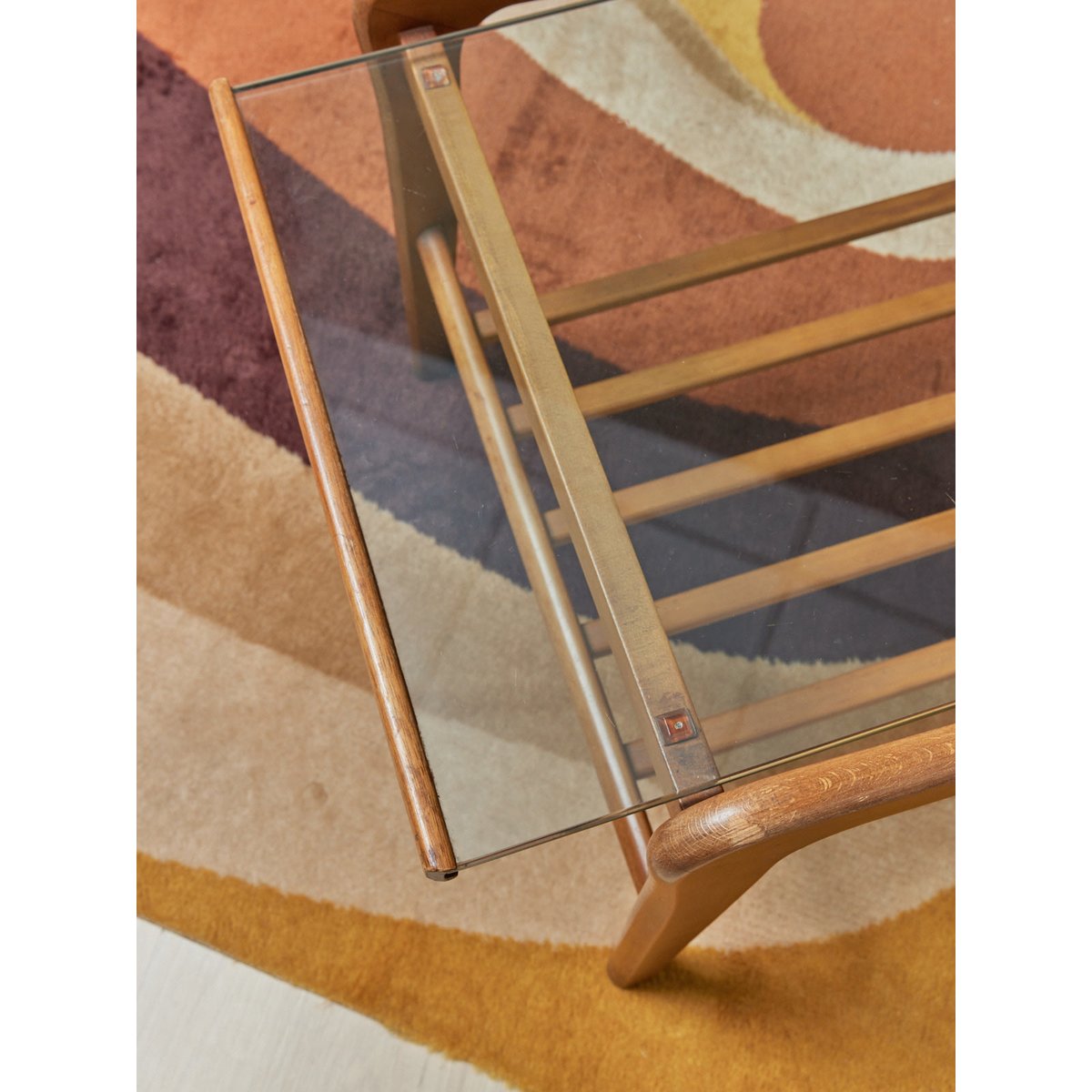 Table basse scandinave en bois clair Donna N°740 - Bon état bois clair, DEBONGOUT