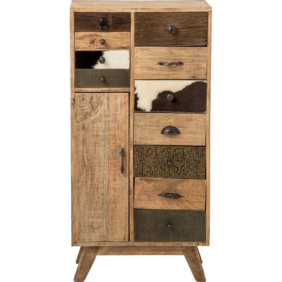 Commode à relief en bois de manguier multi naturel, RECOLLECTION