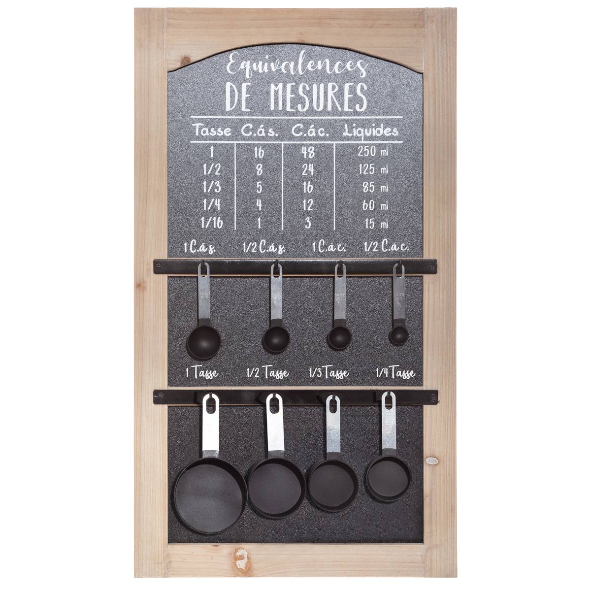 Tableau de mesure avec cuillères noir, ATMOSPHERA