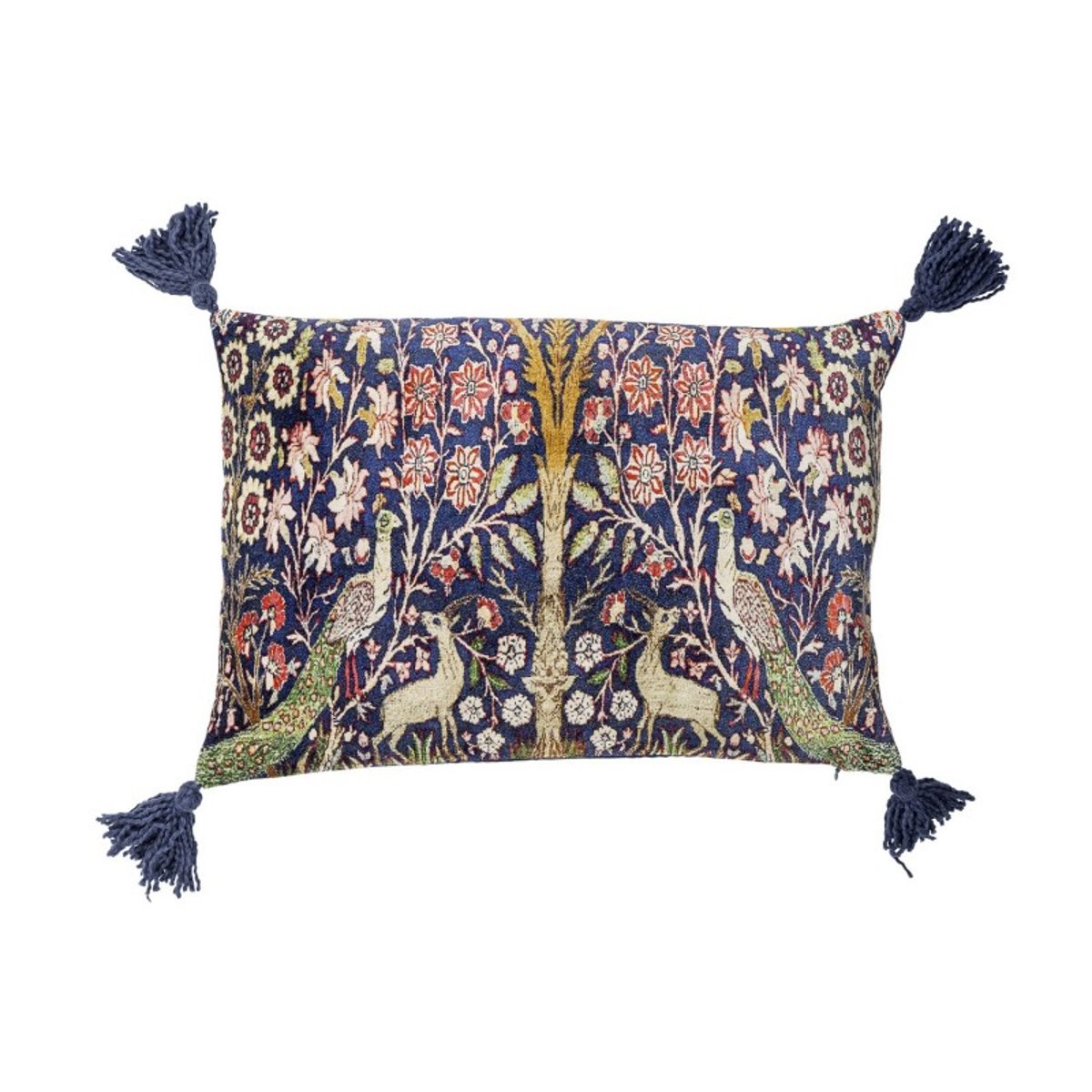 Coussin décoratif salon Adya bleu, BLOOMINGVILLE