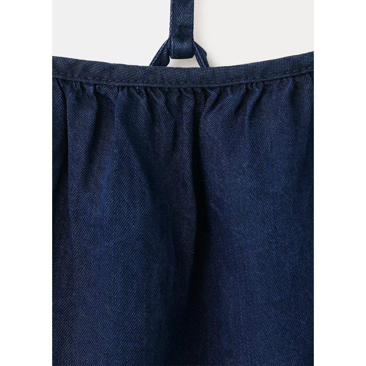 Robe en lyocell dos ouvert bleu foncé, MANGO