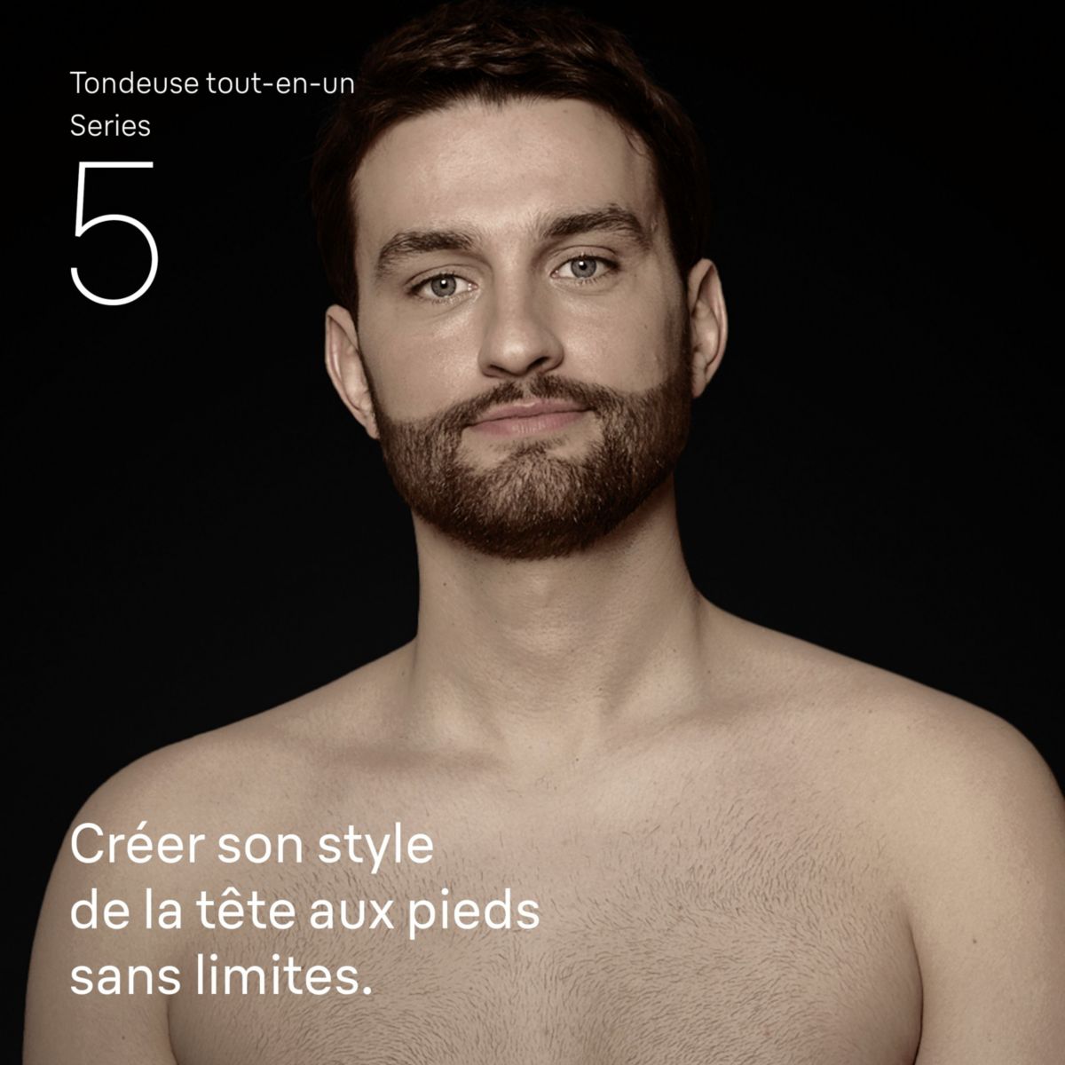 Tondeuse multi usages AIO5560, 14 hauteurs de coupe, précision 0,5 mm, autonomie 120 mn couleur unique, BRAUN