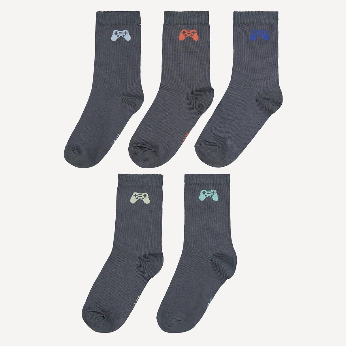 Lot de 5 paires de chaussettes, thème Gaming multicolore, LA REDOUTE COLLECTIONS