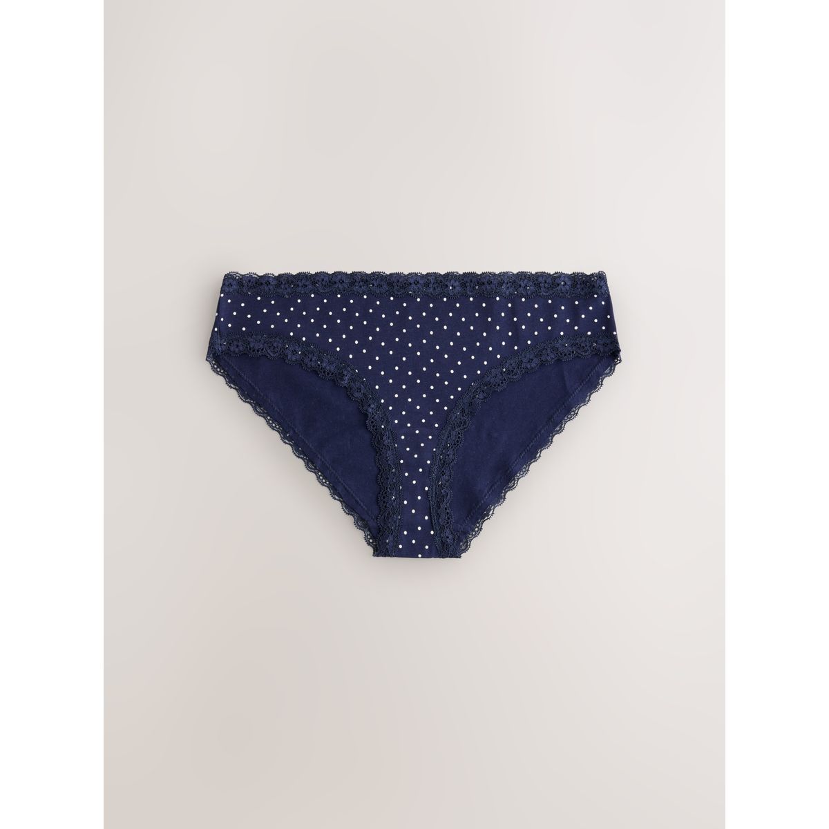 Culotte en dentelle et coton, lot de 4 bleu marine rayé, NEXT