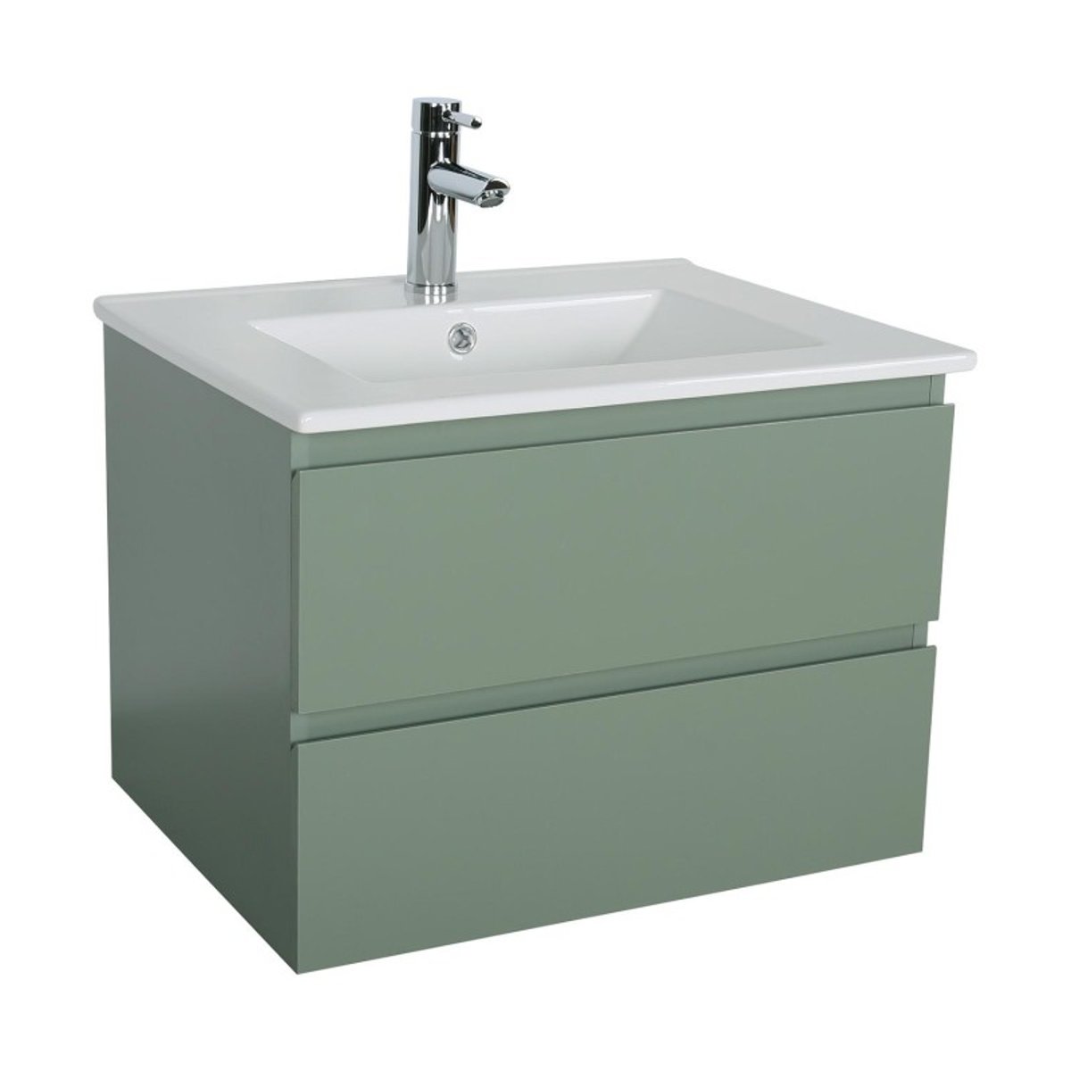 Meuble simple vasque Sorrento vert, MOB IN