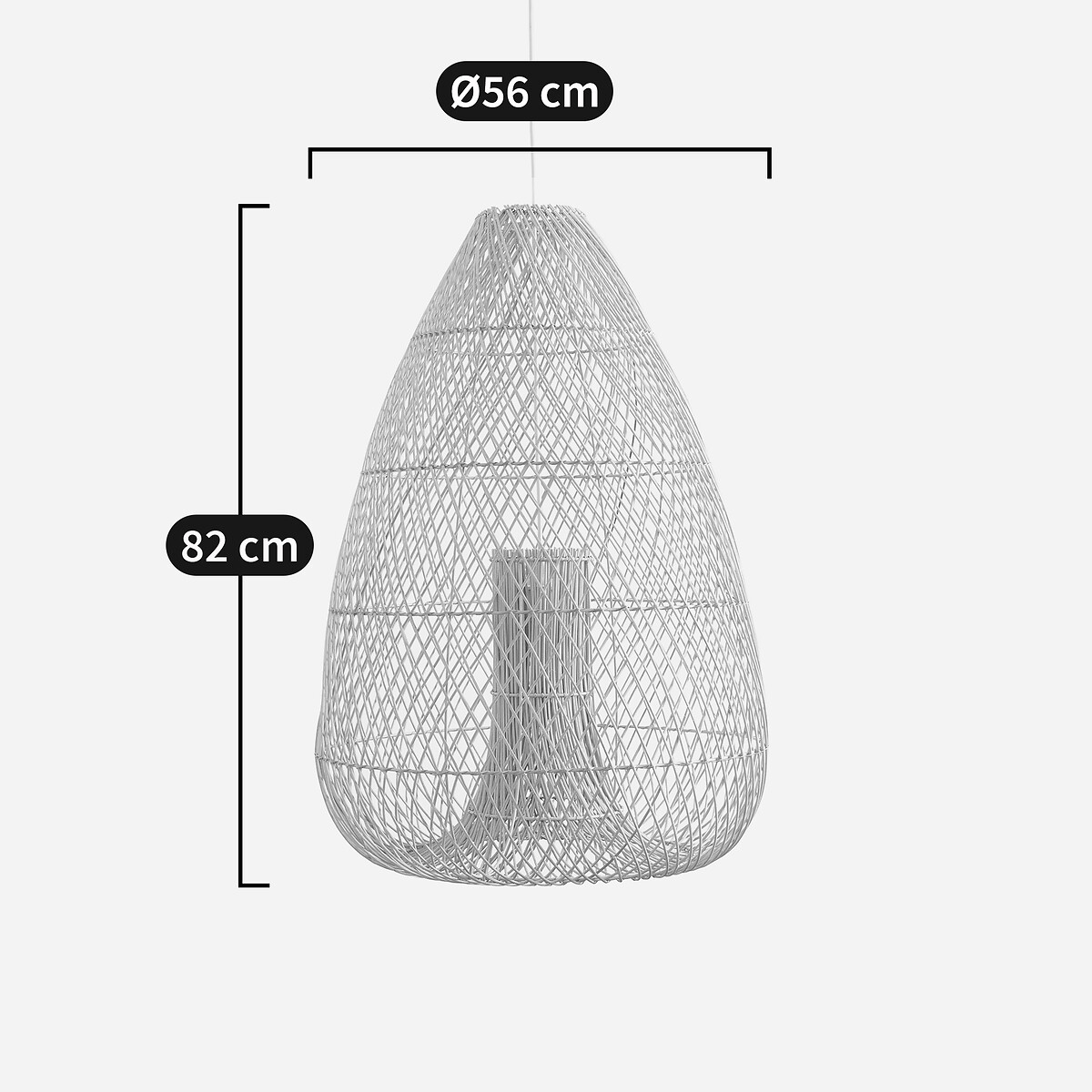 Hanglamp van gevlochten rotan, diameter 56 cm, TITOU naturel, AM.PM