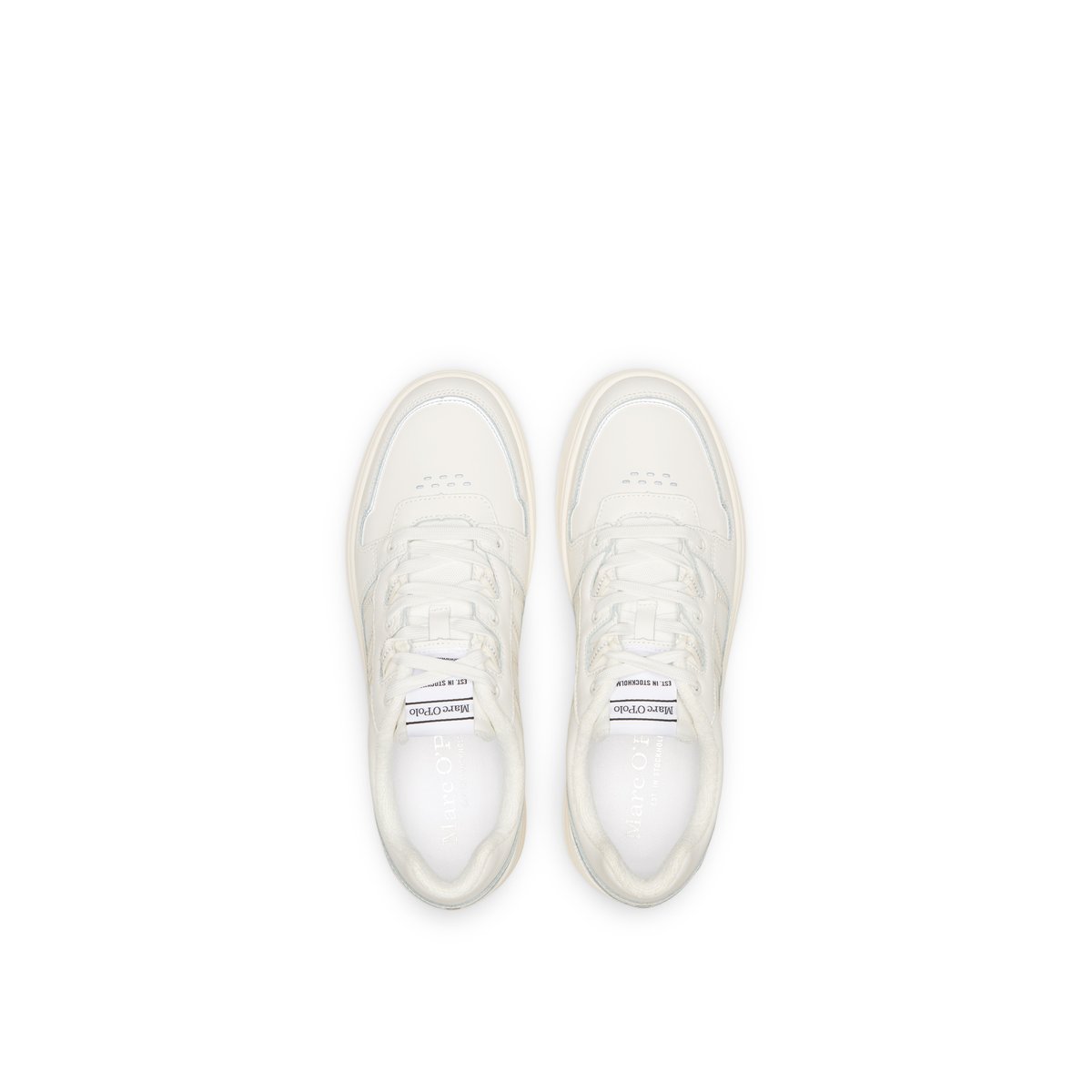 Baskets avec semelle en caoutchouc robuste blanc, MARC O'POLO