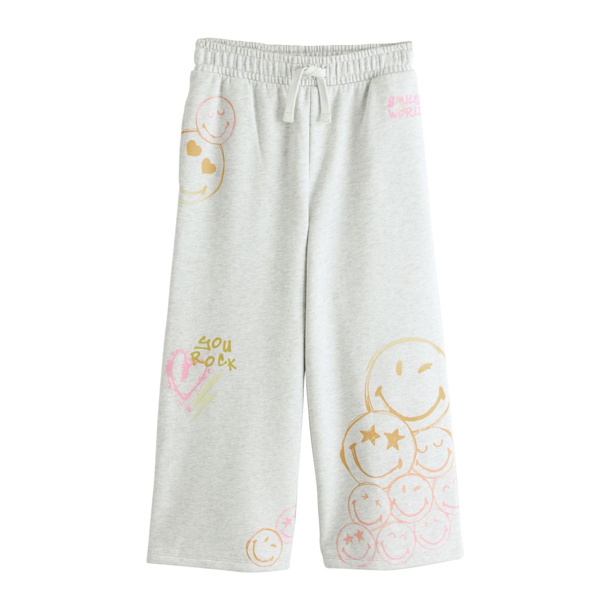 Pantalon de jogging coupe large gris smiley world, NEXT