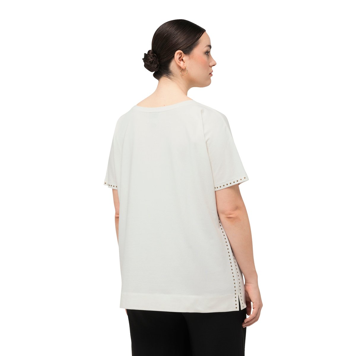 T-shirt oversized à col rond et blanc cassé, ULLA POPKEN