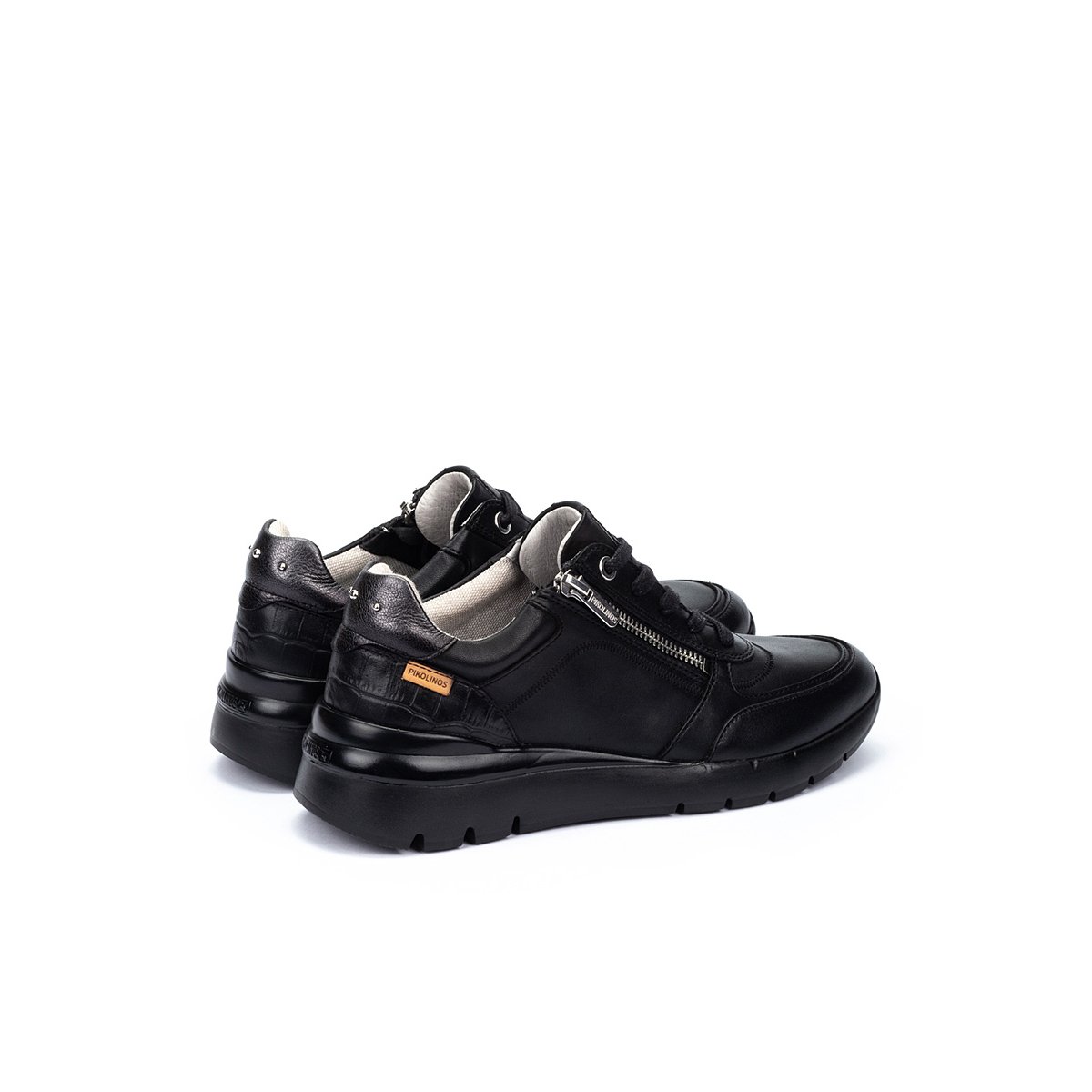 Baskets cuir Cantabria black, PIKOLINOS