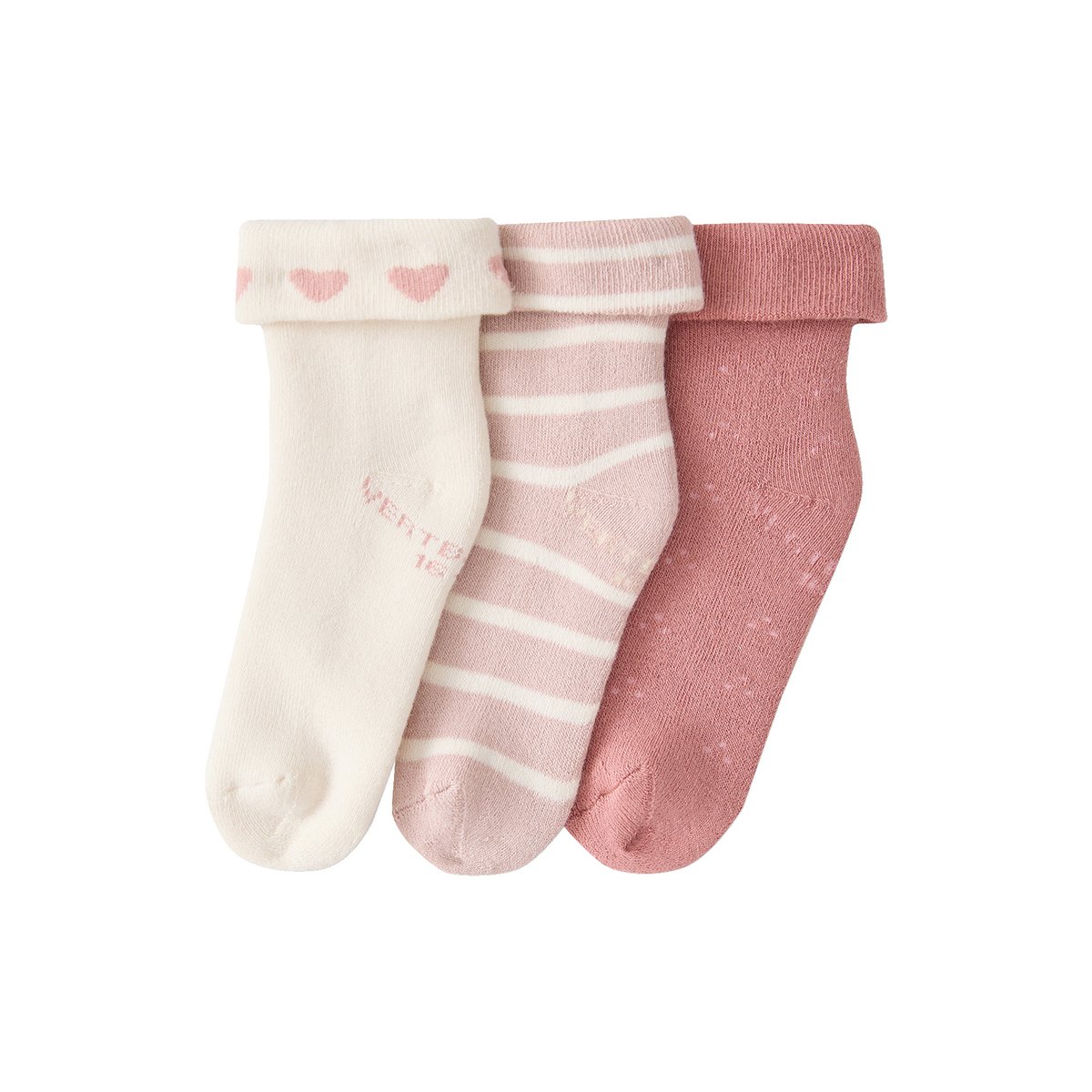 Lot de 3 soquettes écru, VERTBAUDET