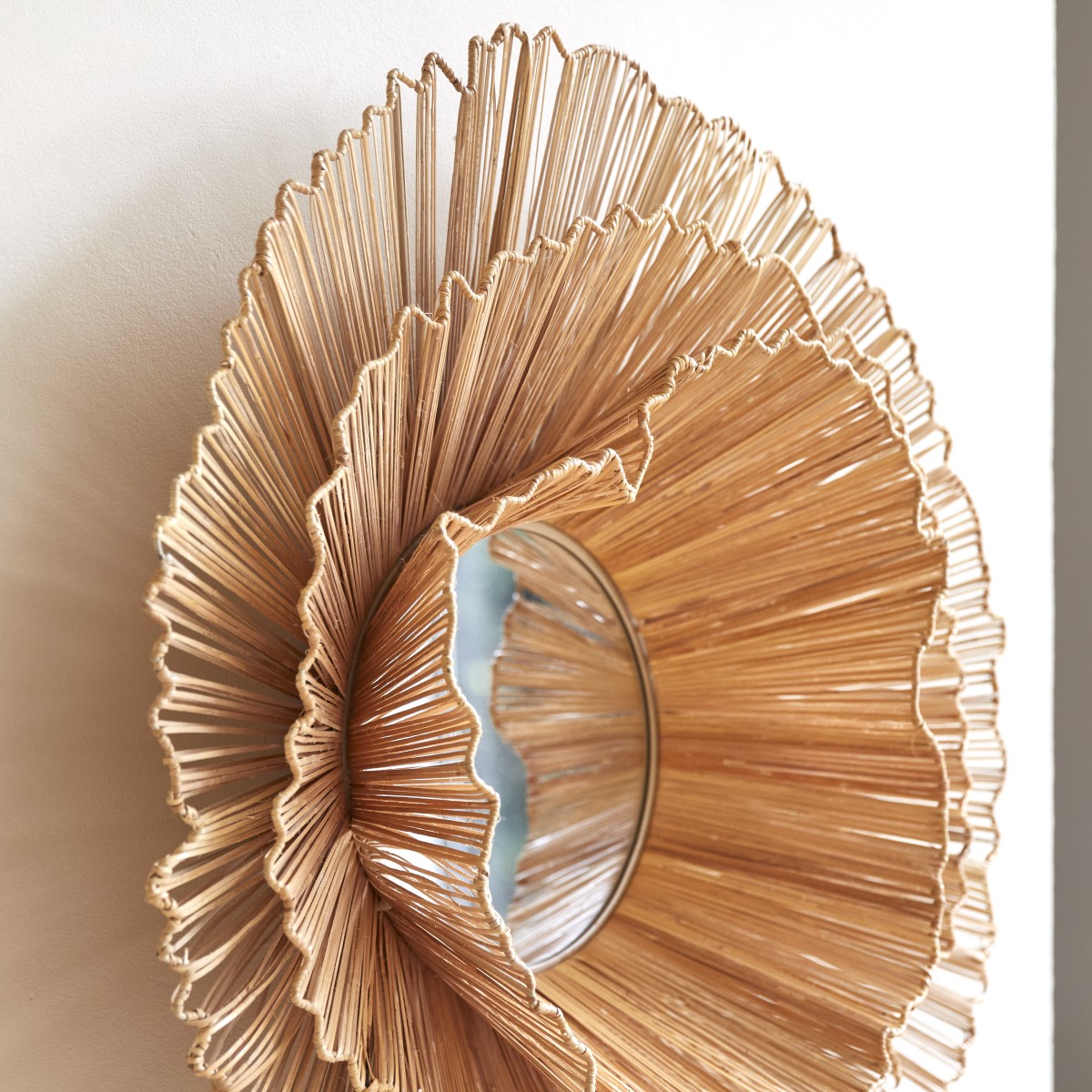 Miroir en Fibres végétales, PIA naturel, TIKAMOON