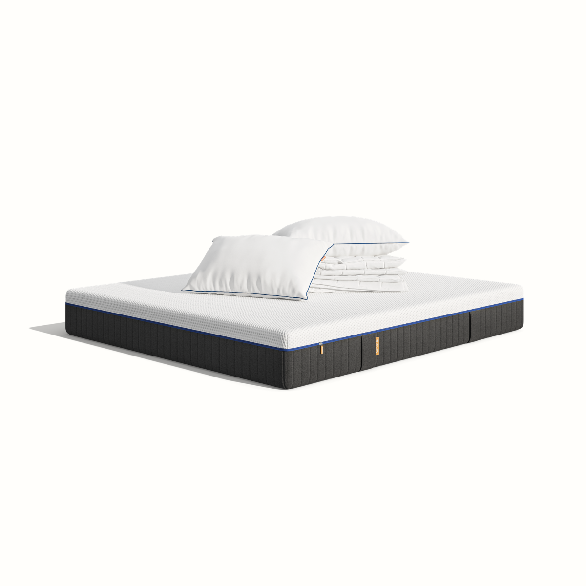 Pack Matelas Original+ + Oreiller Original Confort + Couette blanc/gris, EMMA