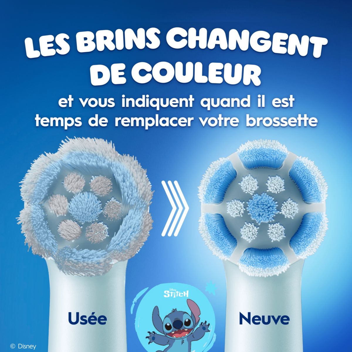 Brossette dentaire Gentle Care Stitch x3 couleur unique, ORAL B