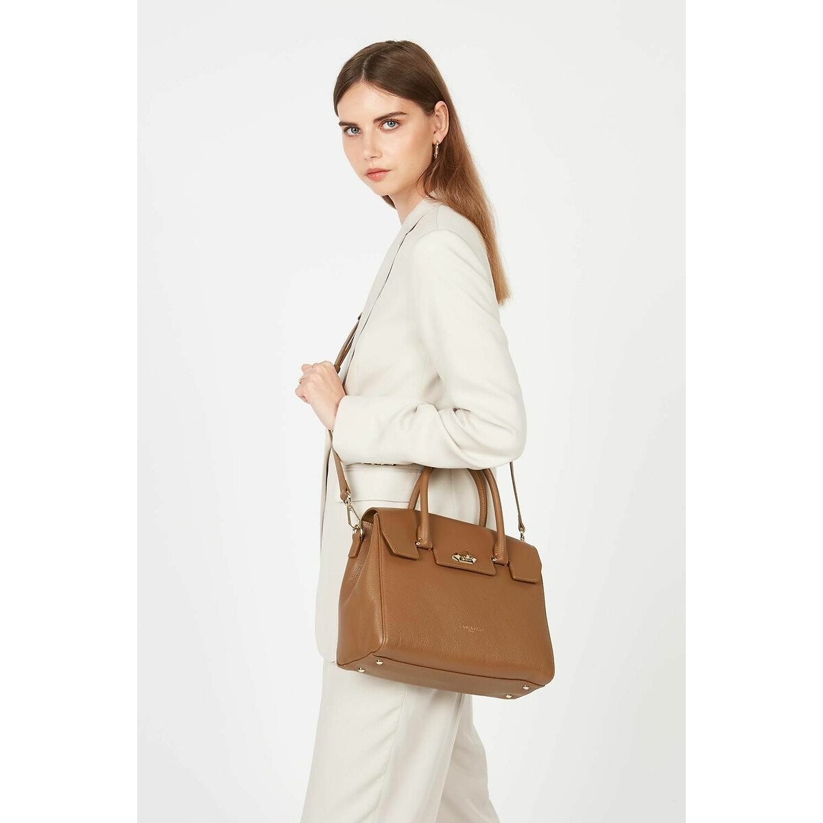 Sac à main à rabat avec fermoir M MILANO COSMOS camel, LANCASTER