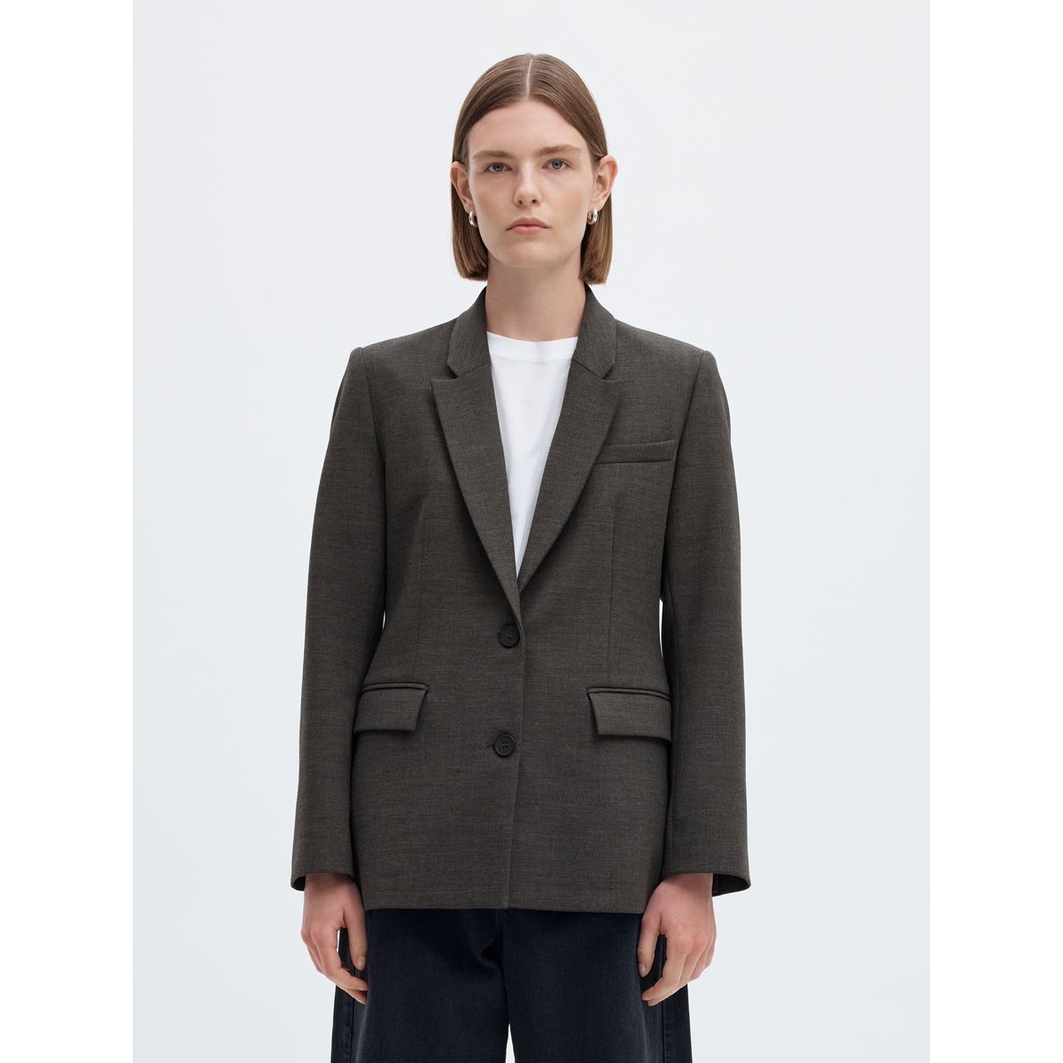 Blazer dark grey melange, SELECTED
