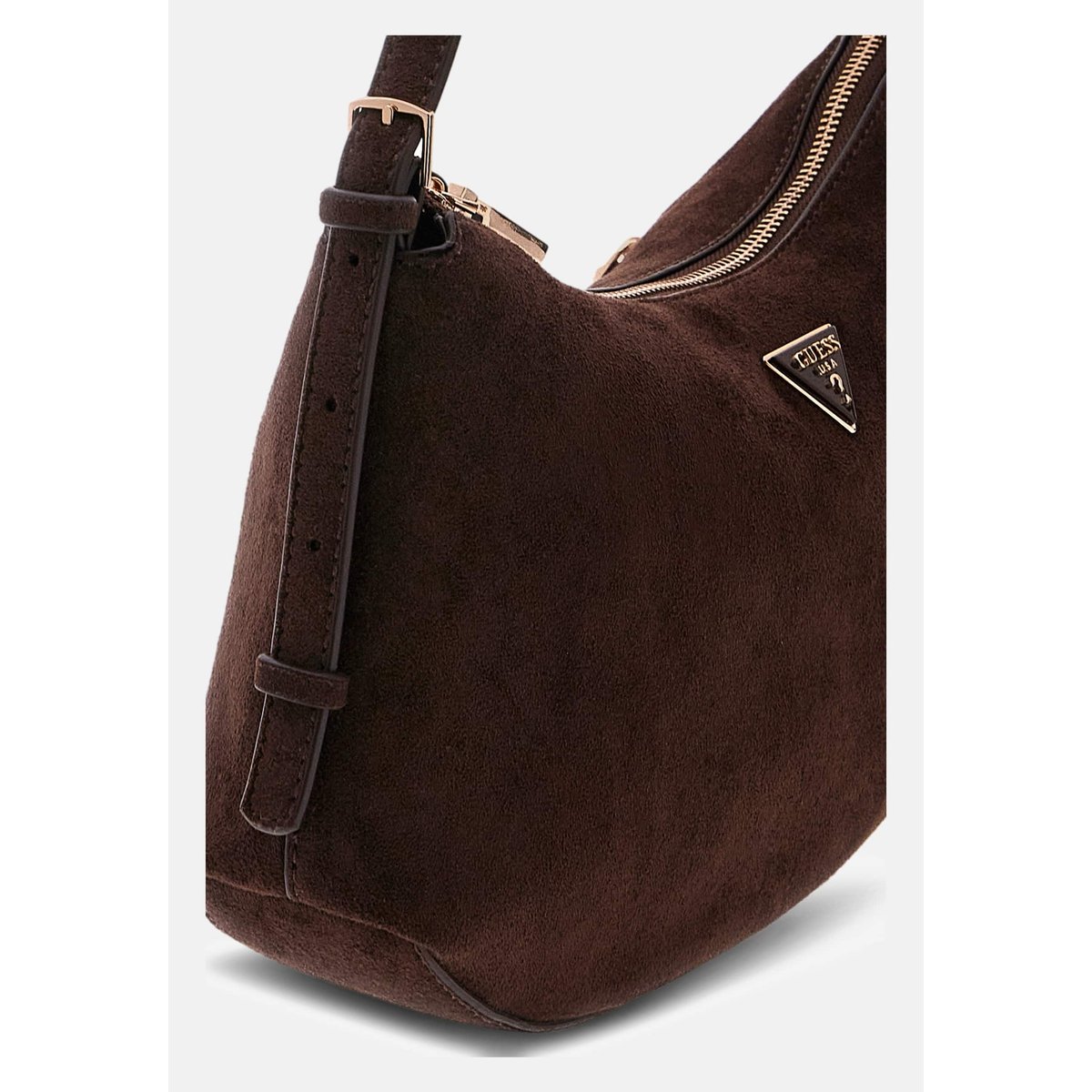 Sac Hobo Melita marron foncé, GUESS