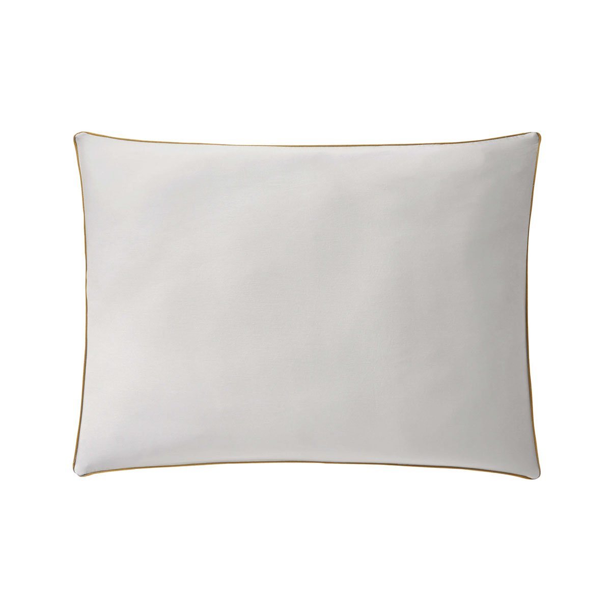 Lot de 2 taies d'oreiller en satin de coton lavé, BRUME gris et ocre, A DEMAIN