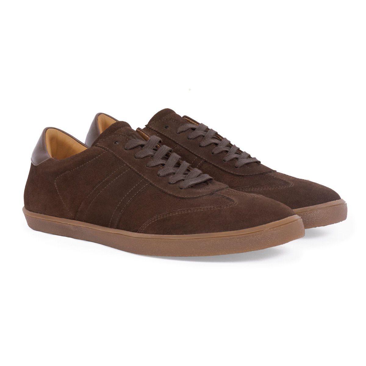 Tennis Basile cuir daim marron, JULES & JENN